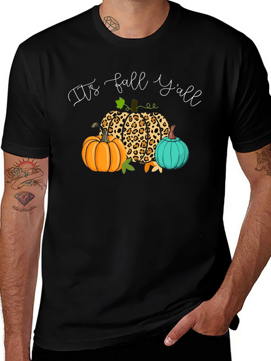 Its Fall Yall Pumpkin Leopard T-Shirt