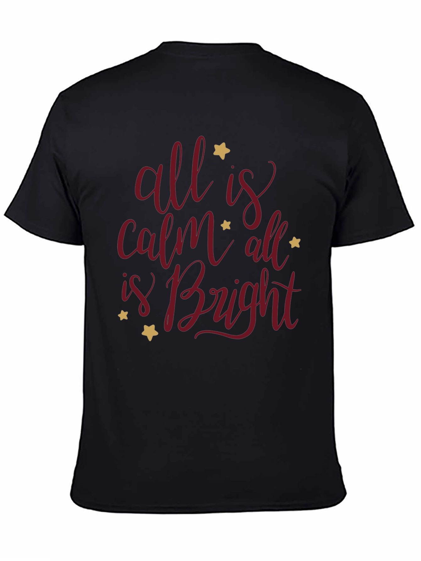 All is Calm Graphic Tee - Black Holiday T-Shirt