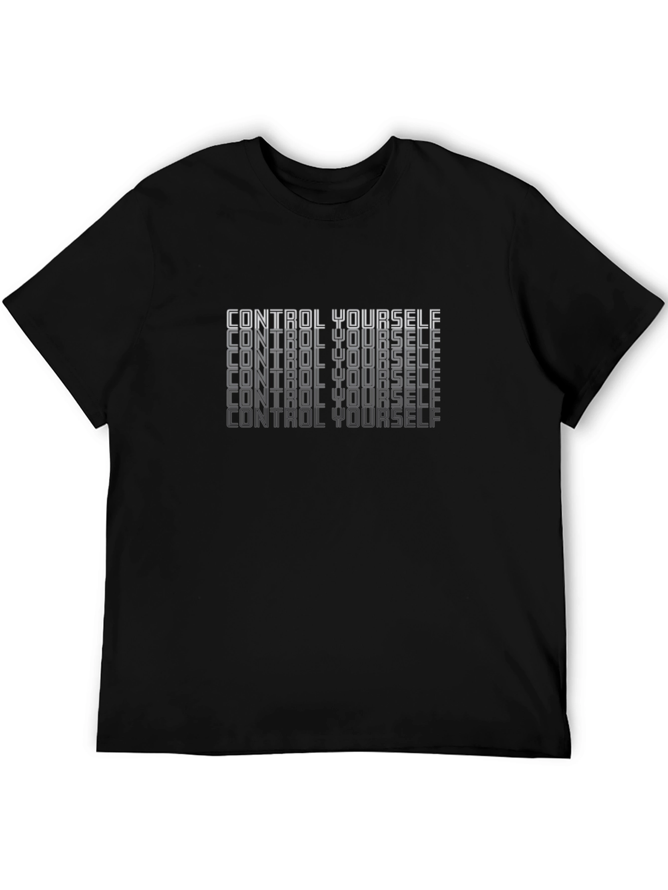 Control Yourself Black Graphic Tee