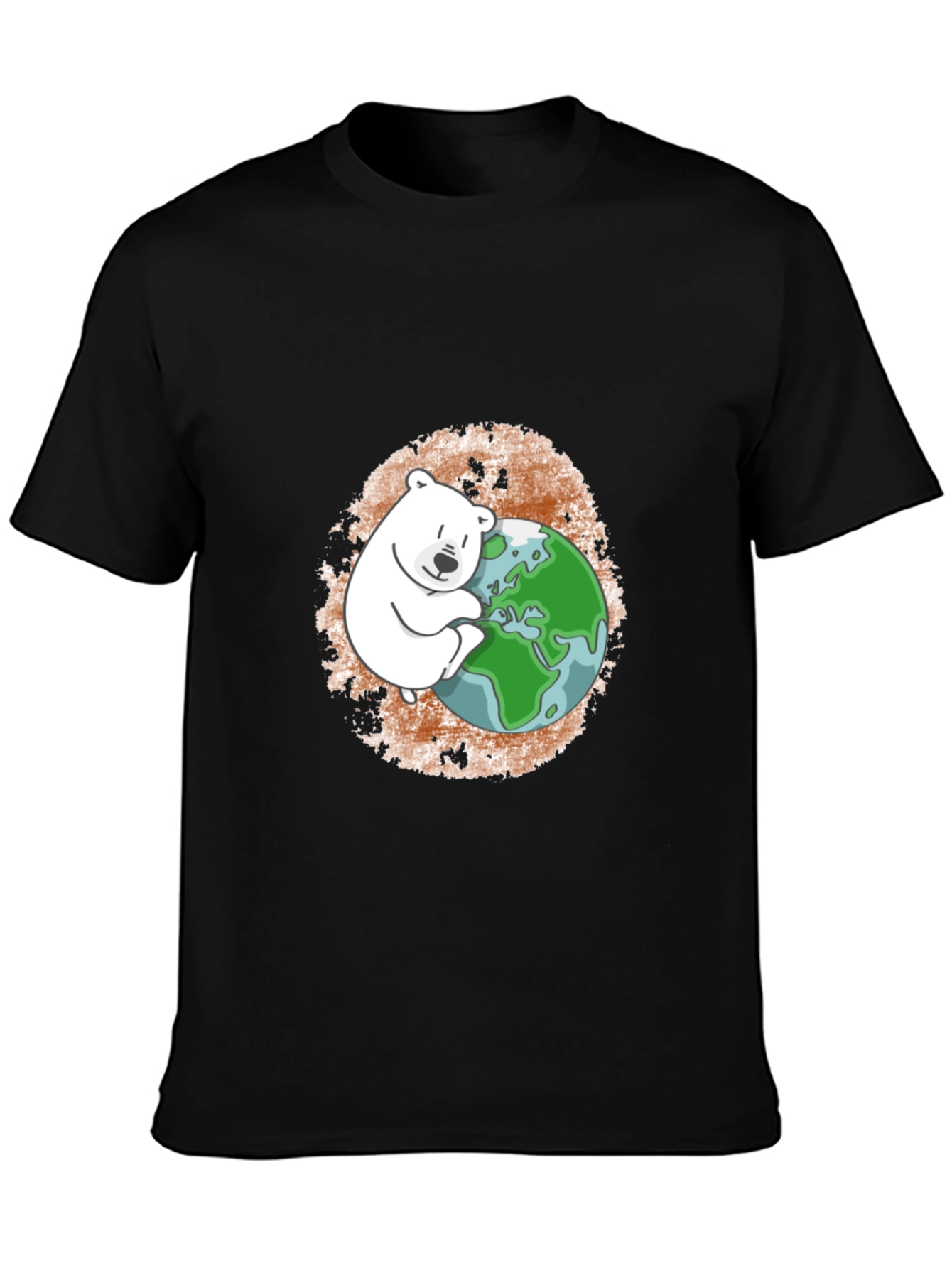 Polar Bear Hugging Earth T-Shirt