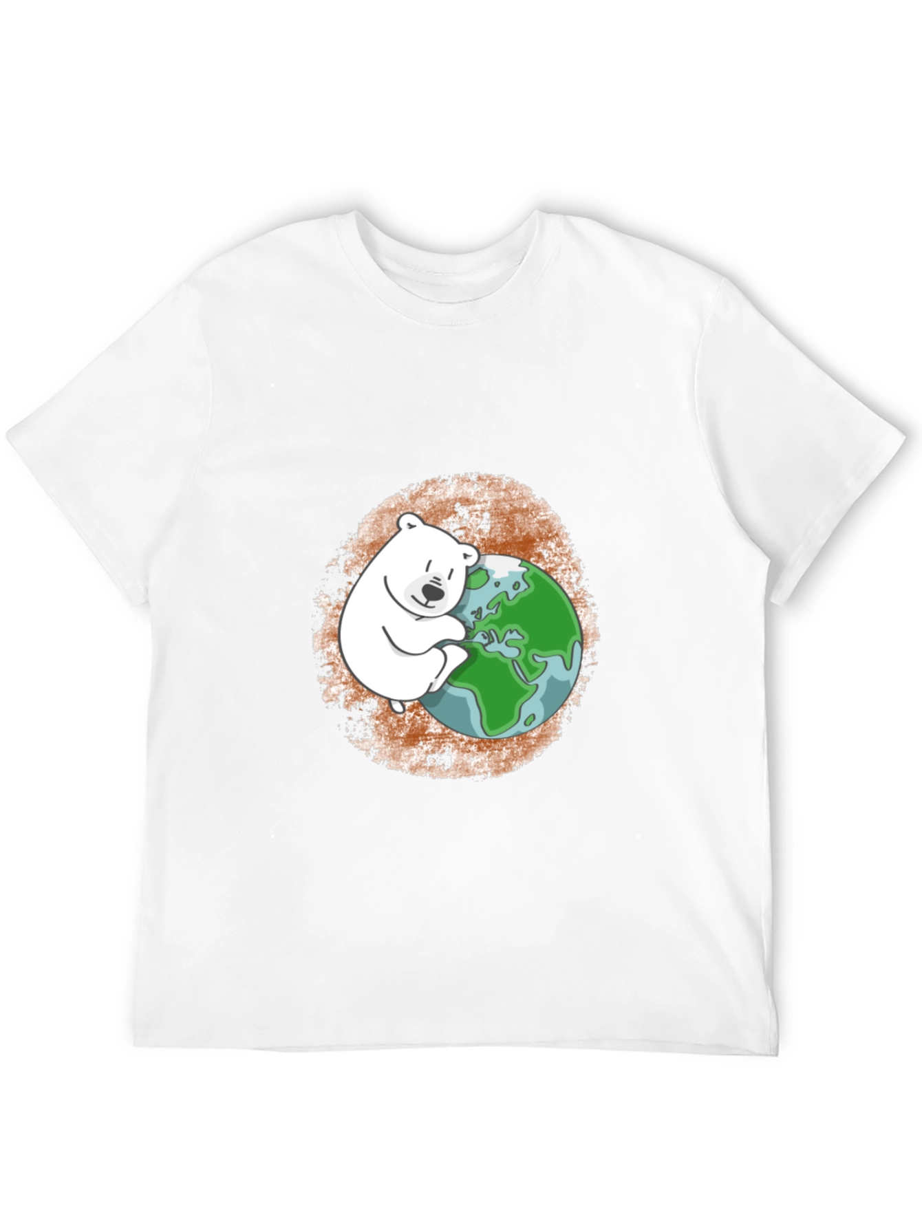 Polar Bear Hugging Earth T-Shirt