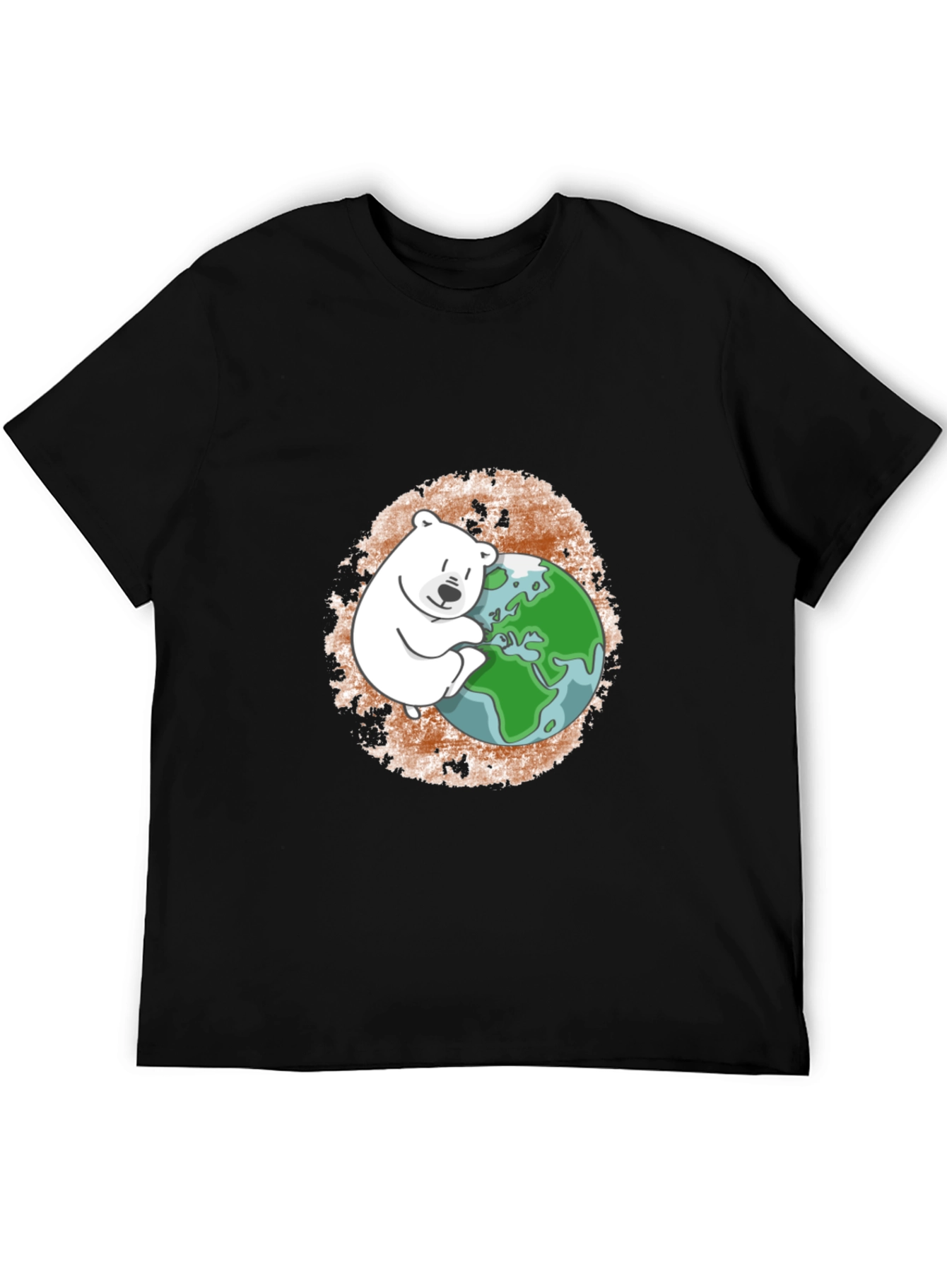 Polar Bear Hugging Earth T-Shirt