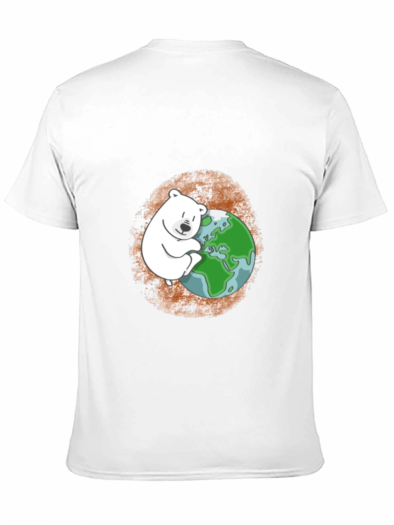 Polar Bear Hugging Earth T-Shirt