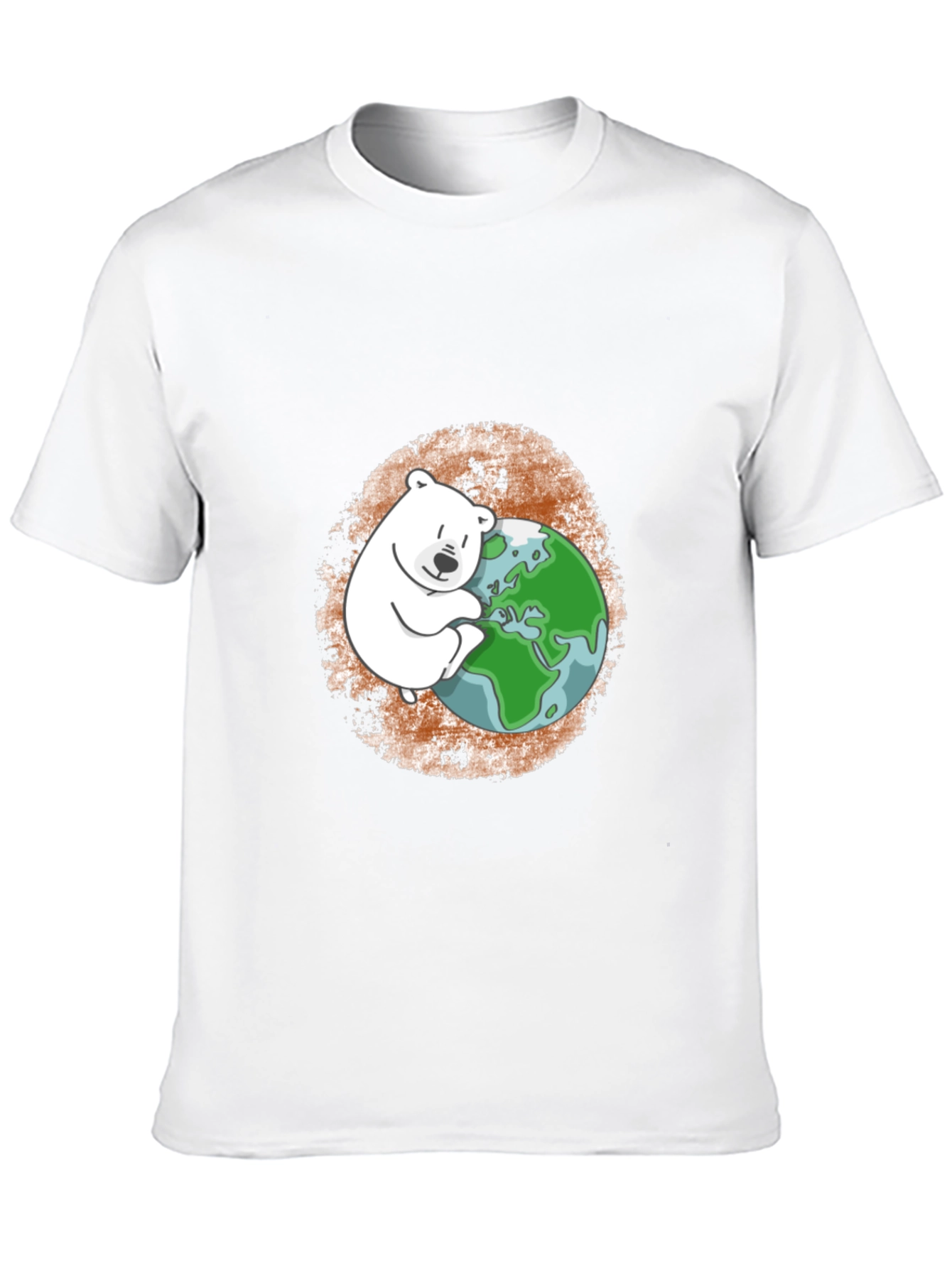 Polar Bear Hugging Earth T-Shirt