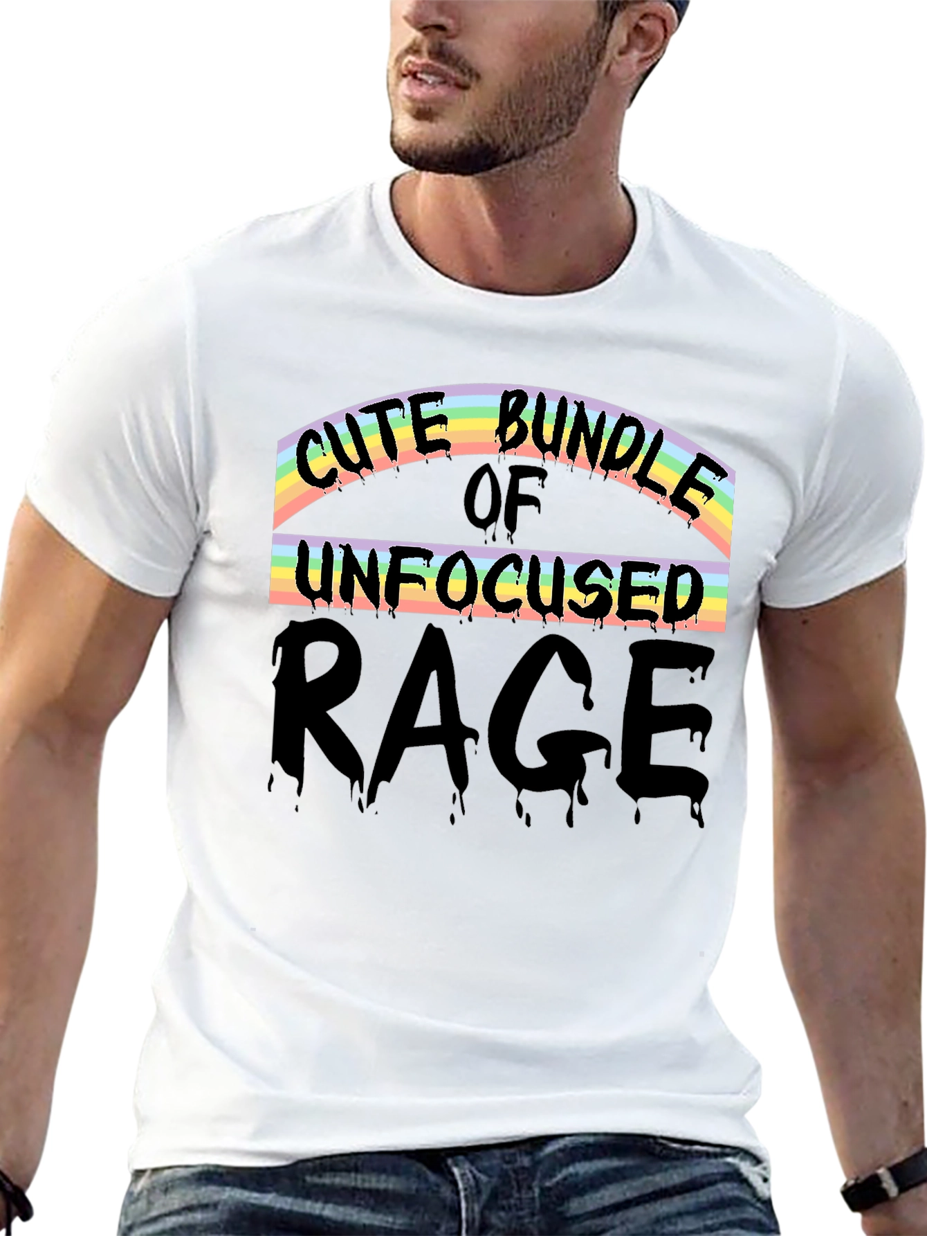 Cute Bundle Unfocused Rage Graphic Tee