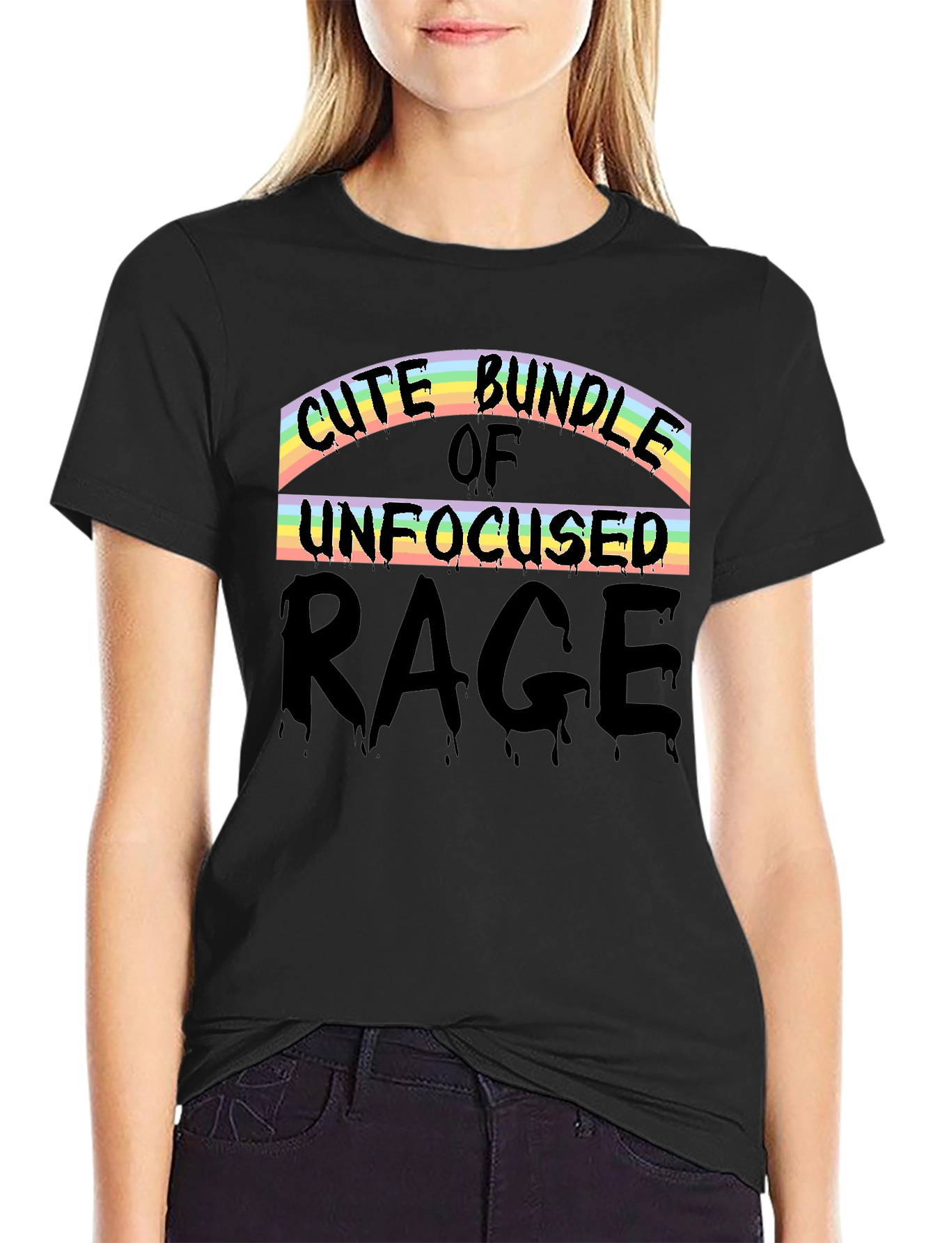 Cute Bundle Unfocused Rage Graphic Tee