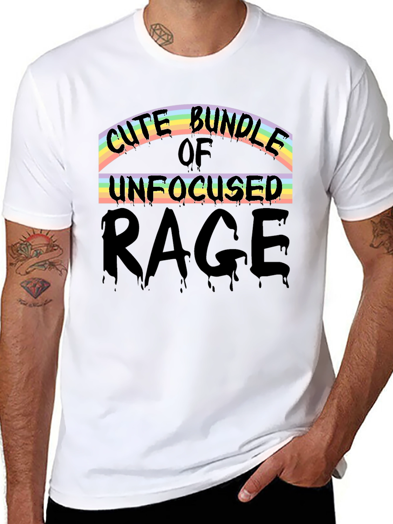 Cute Bundle Unfocused Rage Graphic Tee