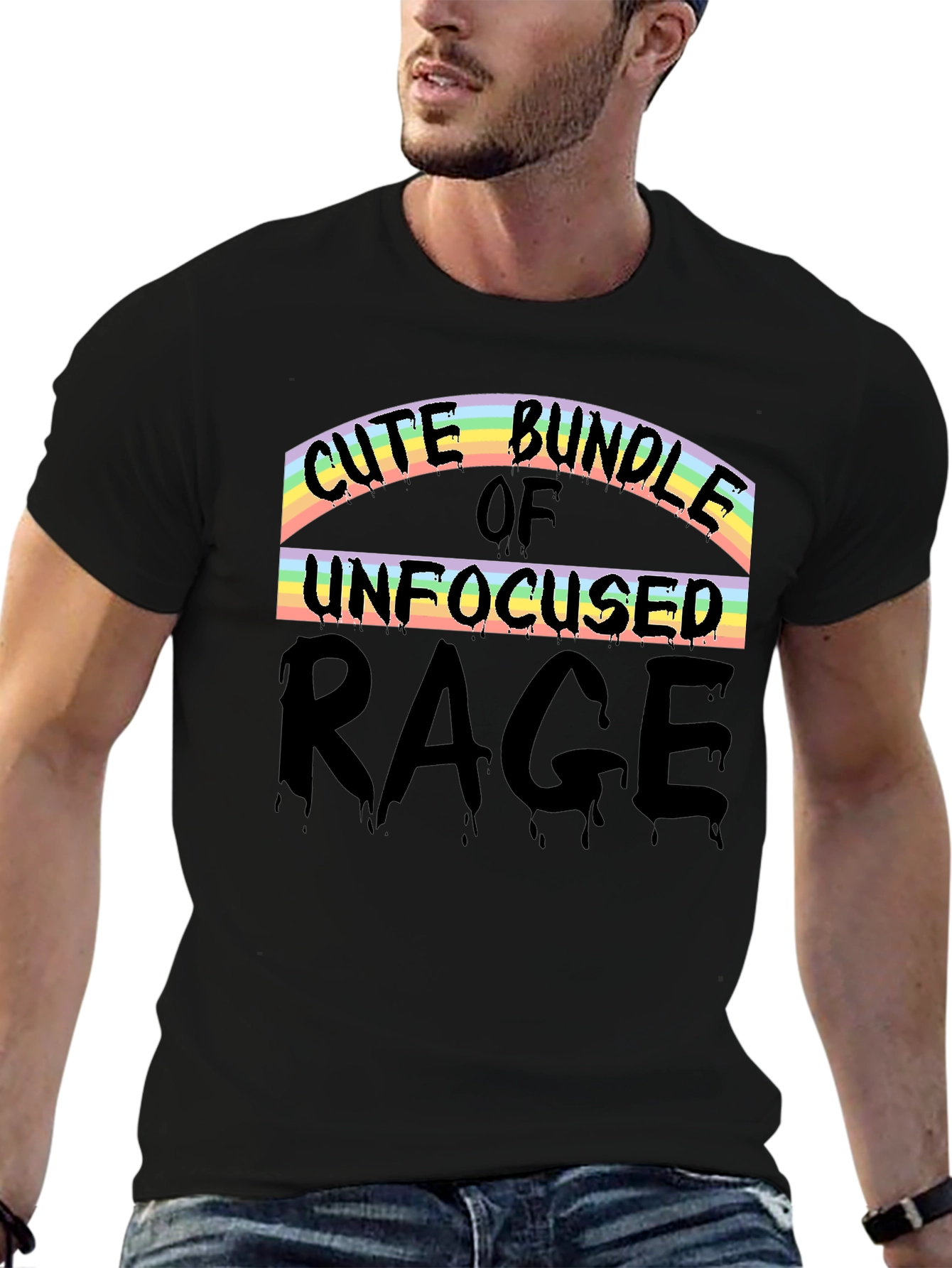 Cute Bundle Unfocused Rage Graphic Tee