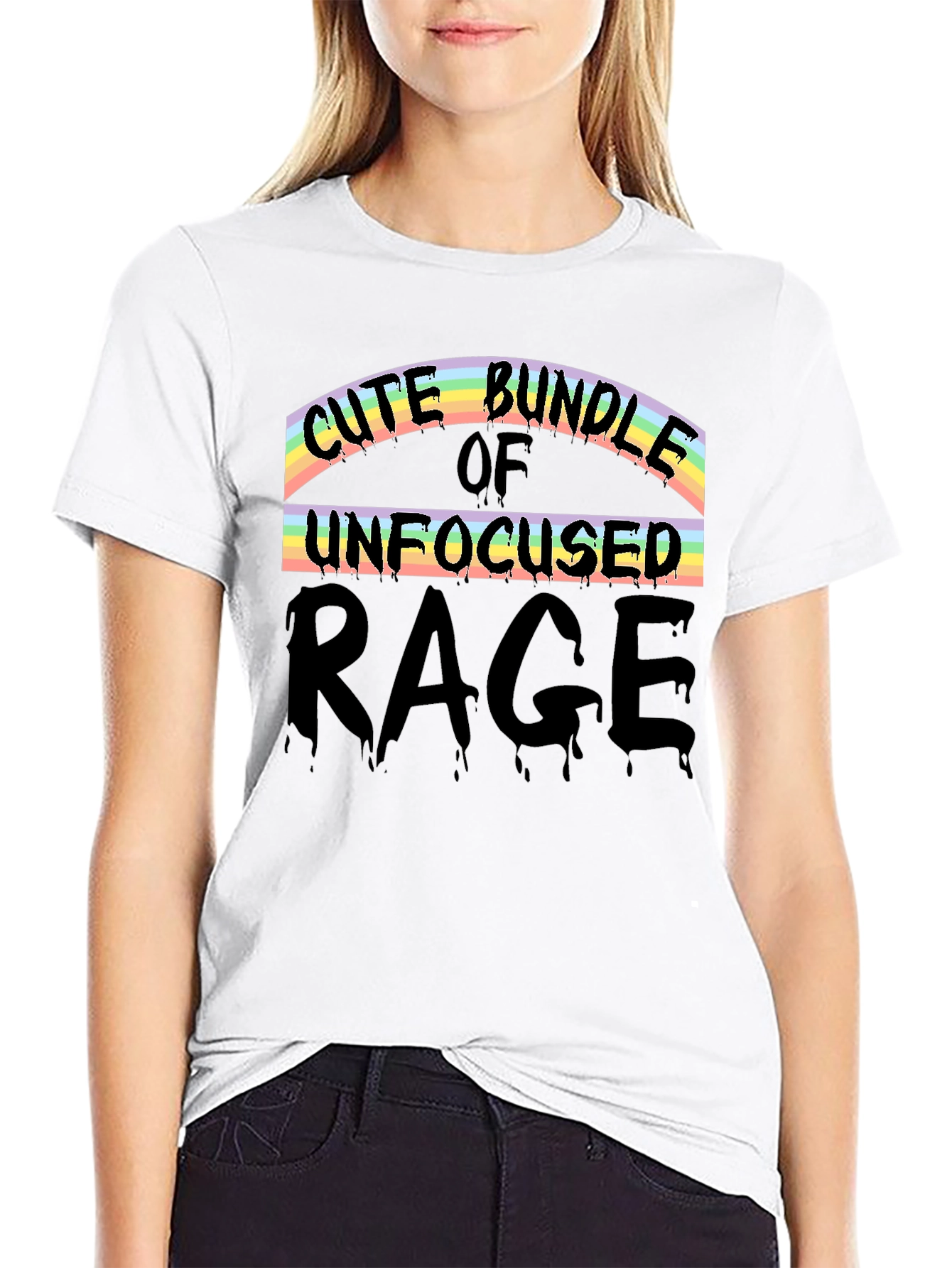 Cute Bundle Unfocused Rage Graphic Tee