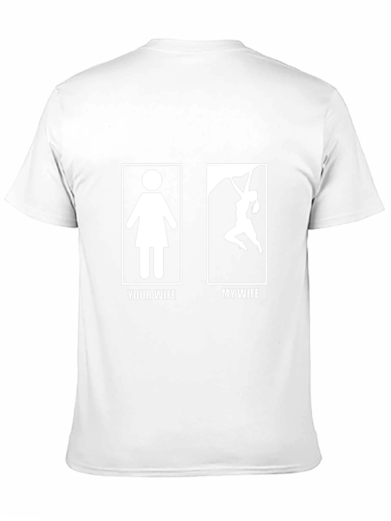 Humorous My Wife Rock Climbing T-Shirt