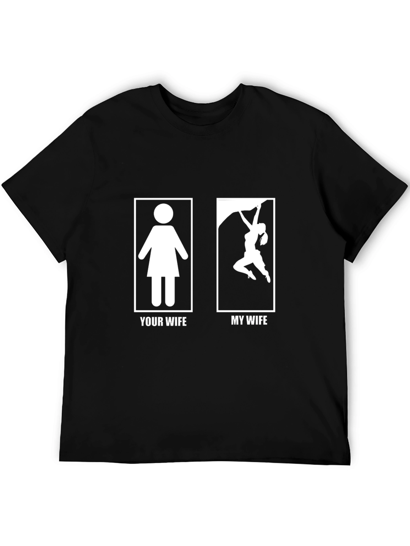 Humorous My Wife Rock Climbing T-Shirt