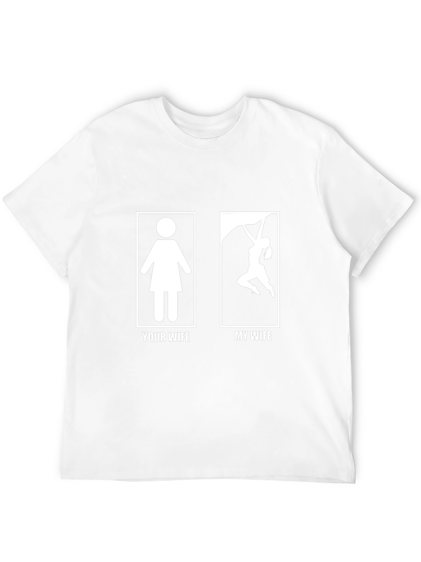 Humorous My Wife Rock Climbing T-Shirt