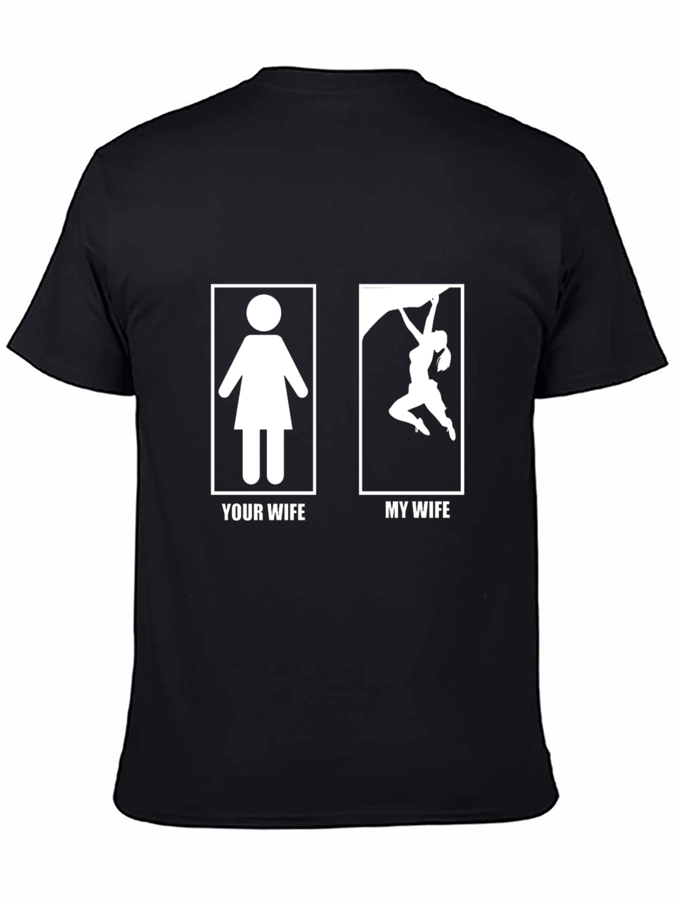 Humorous My Wife Rock Climbing T-Shirt