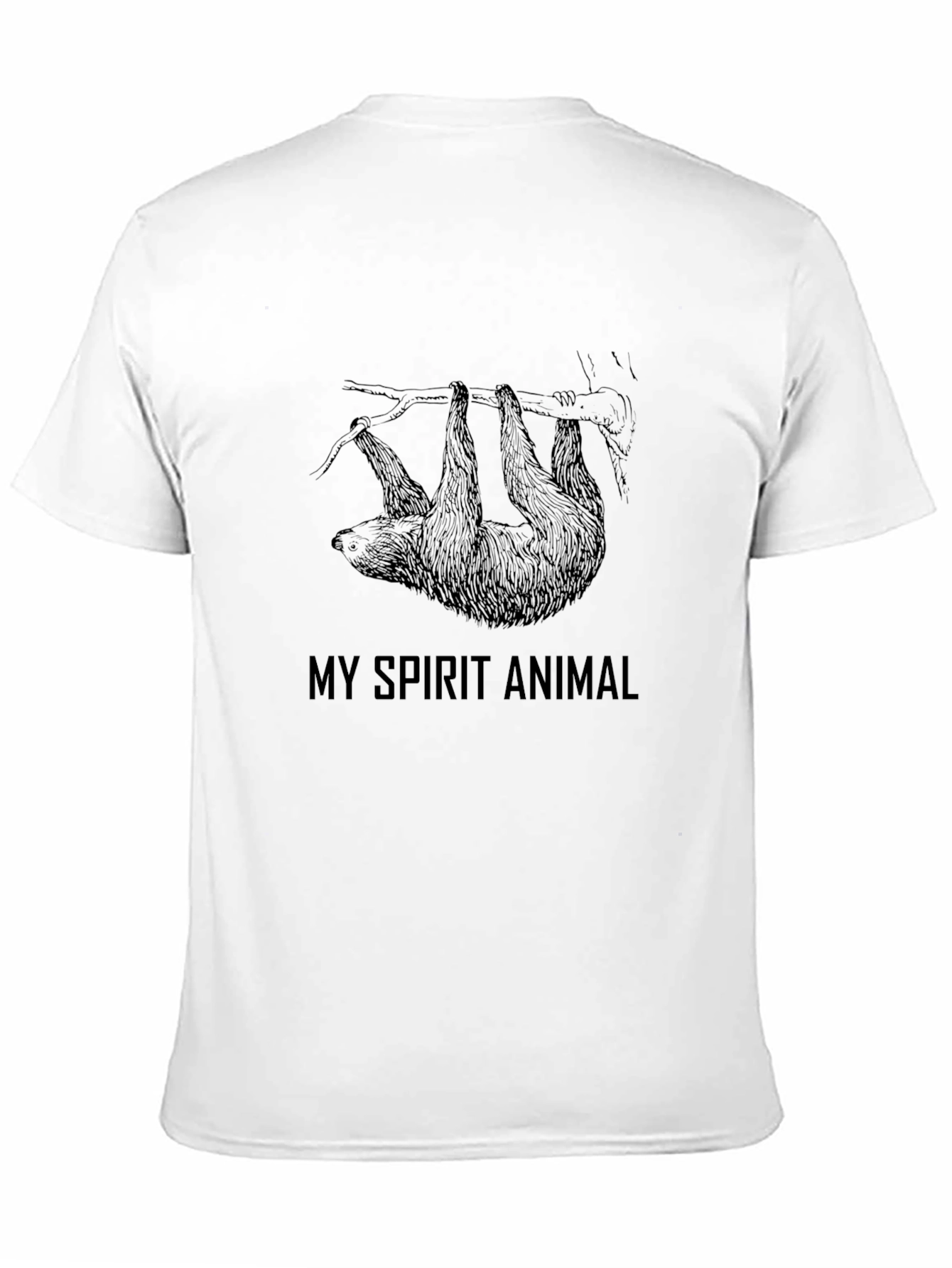 Sloth Spirit Animal Graphic Tee - Black