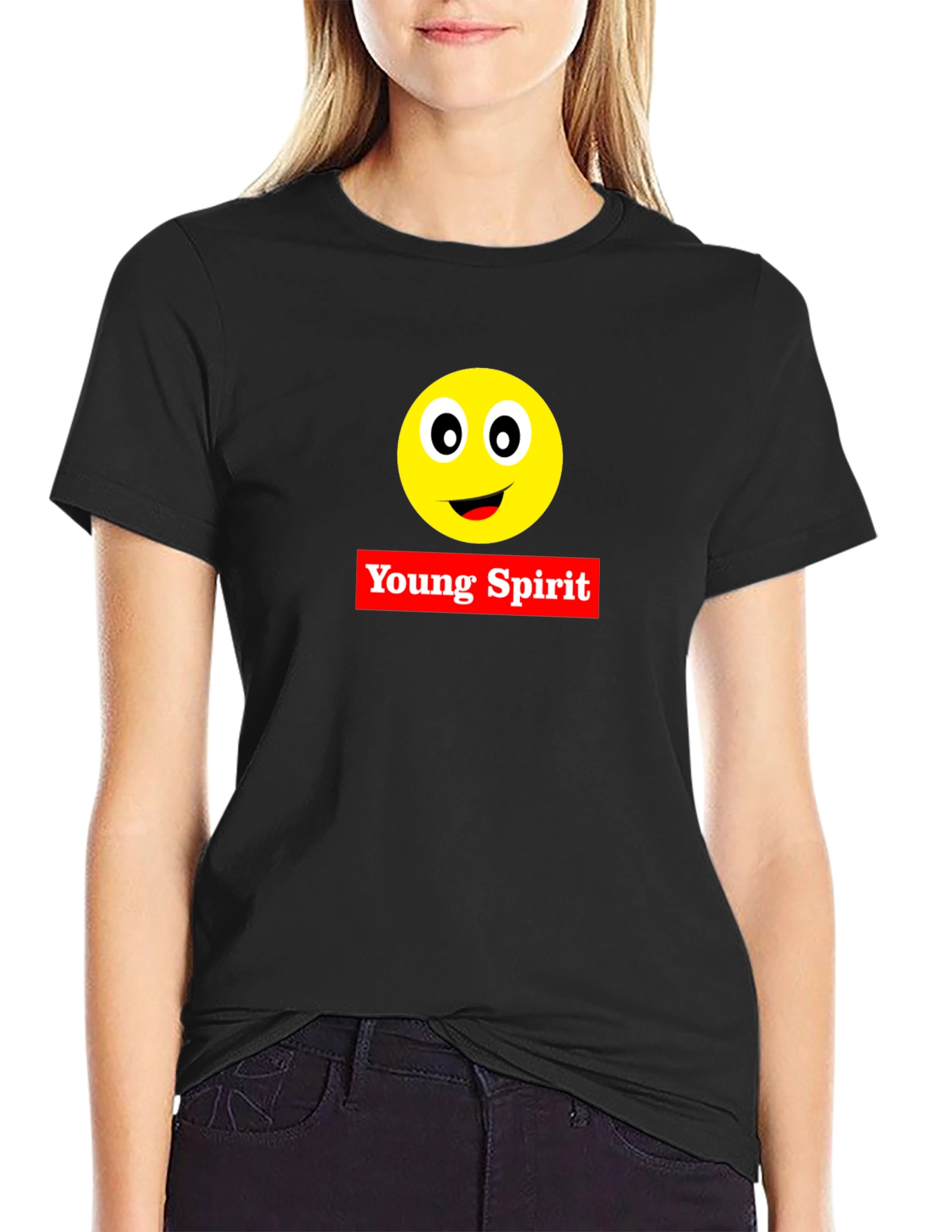 Young Spirit Emoji Black T-Shirt