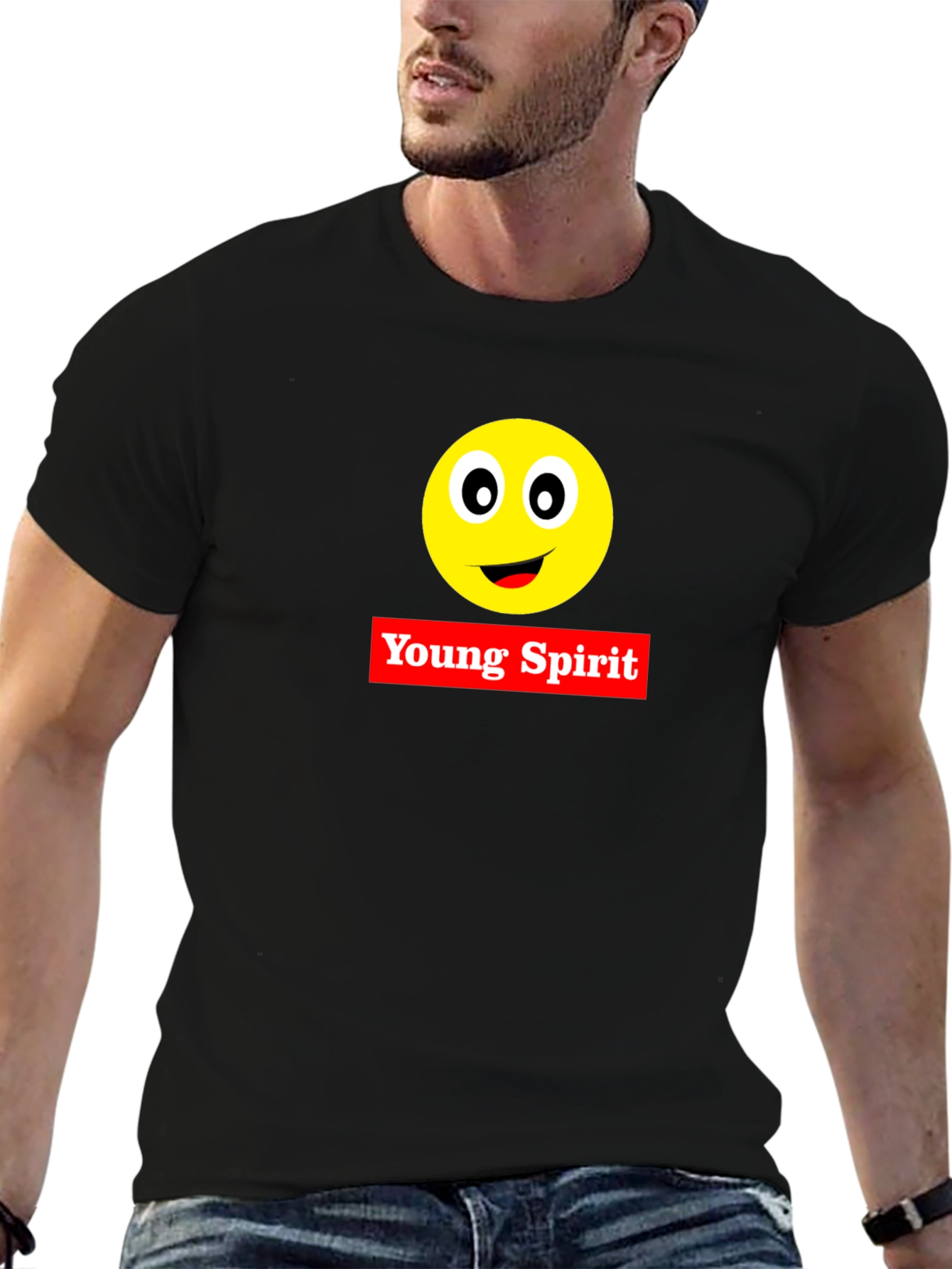 Young Spirit Emoji Black T-Shirt