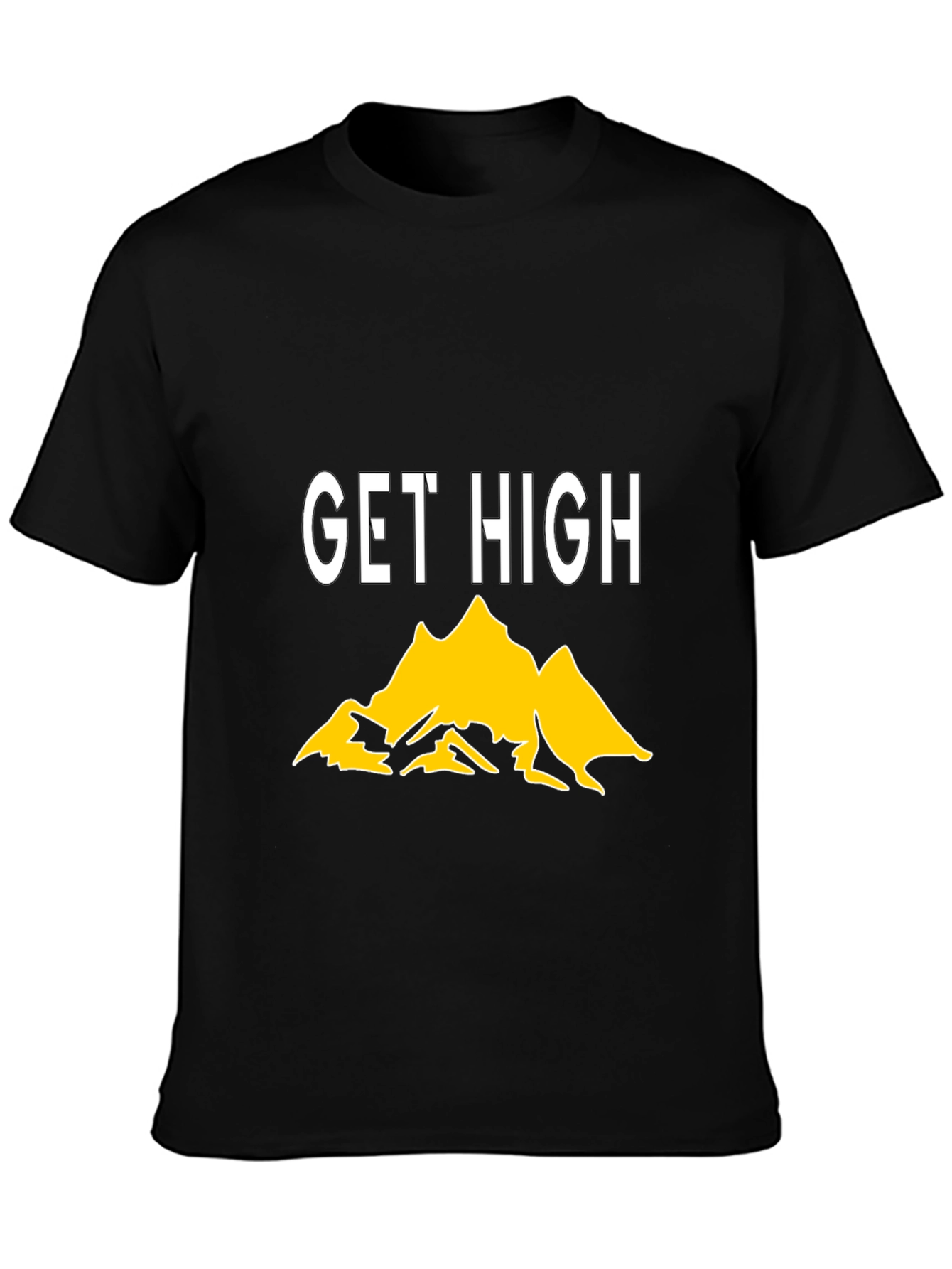 Get High Mountain Graphic Tee - Black