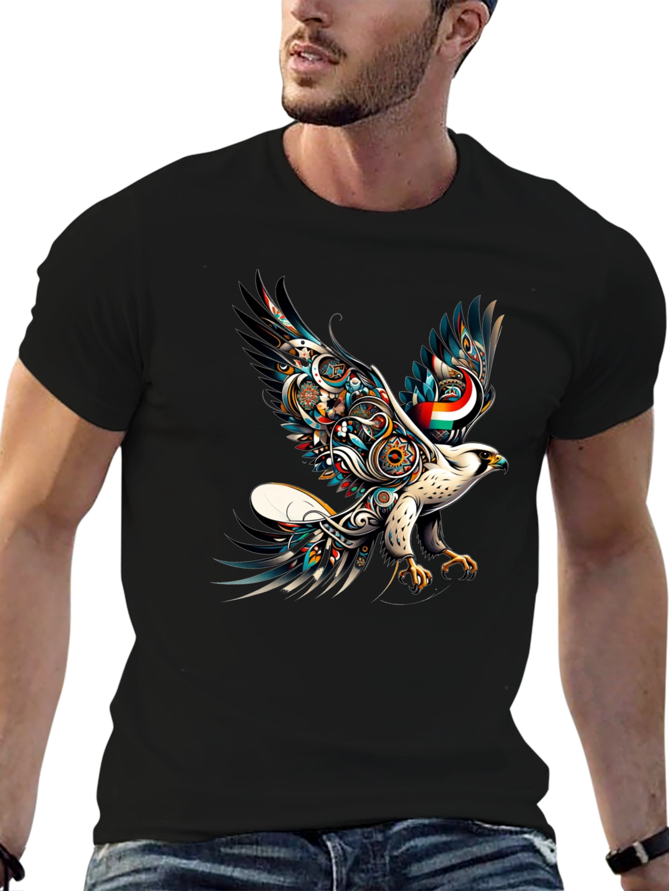 Majestic Eagle Graphic Tee - Black