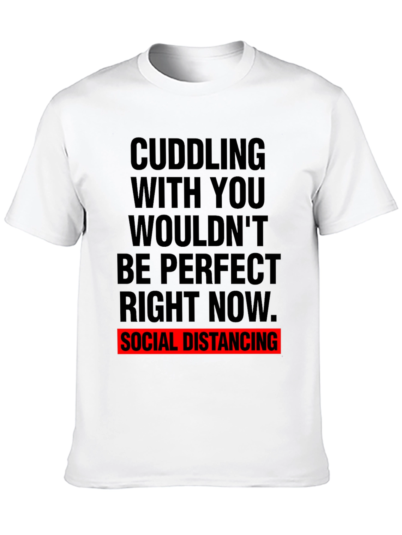 Social Distancing Graphic Tee - Black Cotton