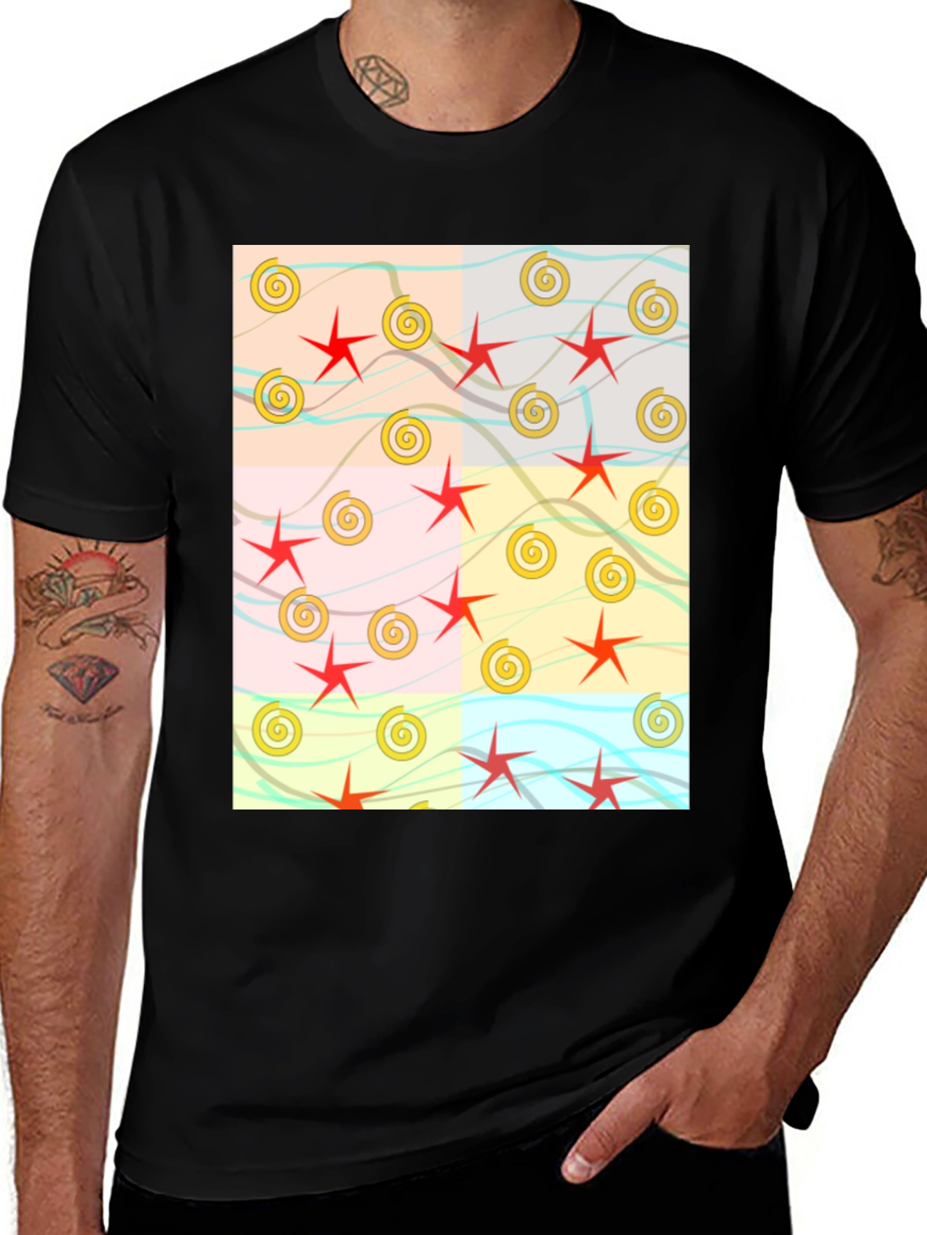 Funky Patterned Graphic Tee