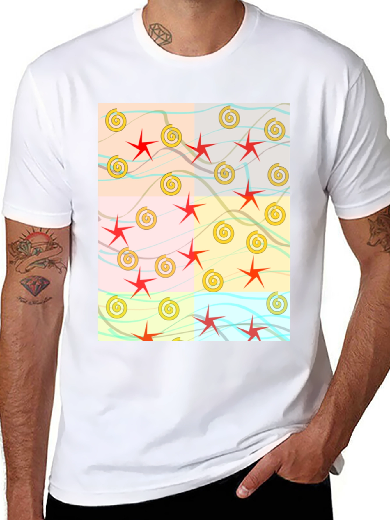 Funky Patterned Graphic Tee