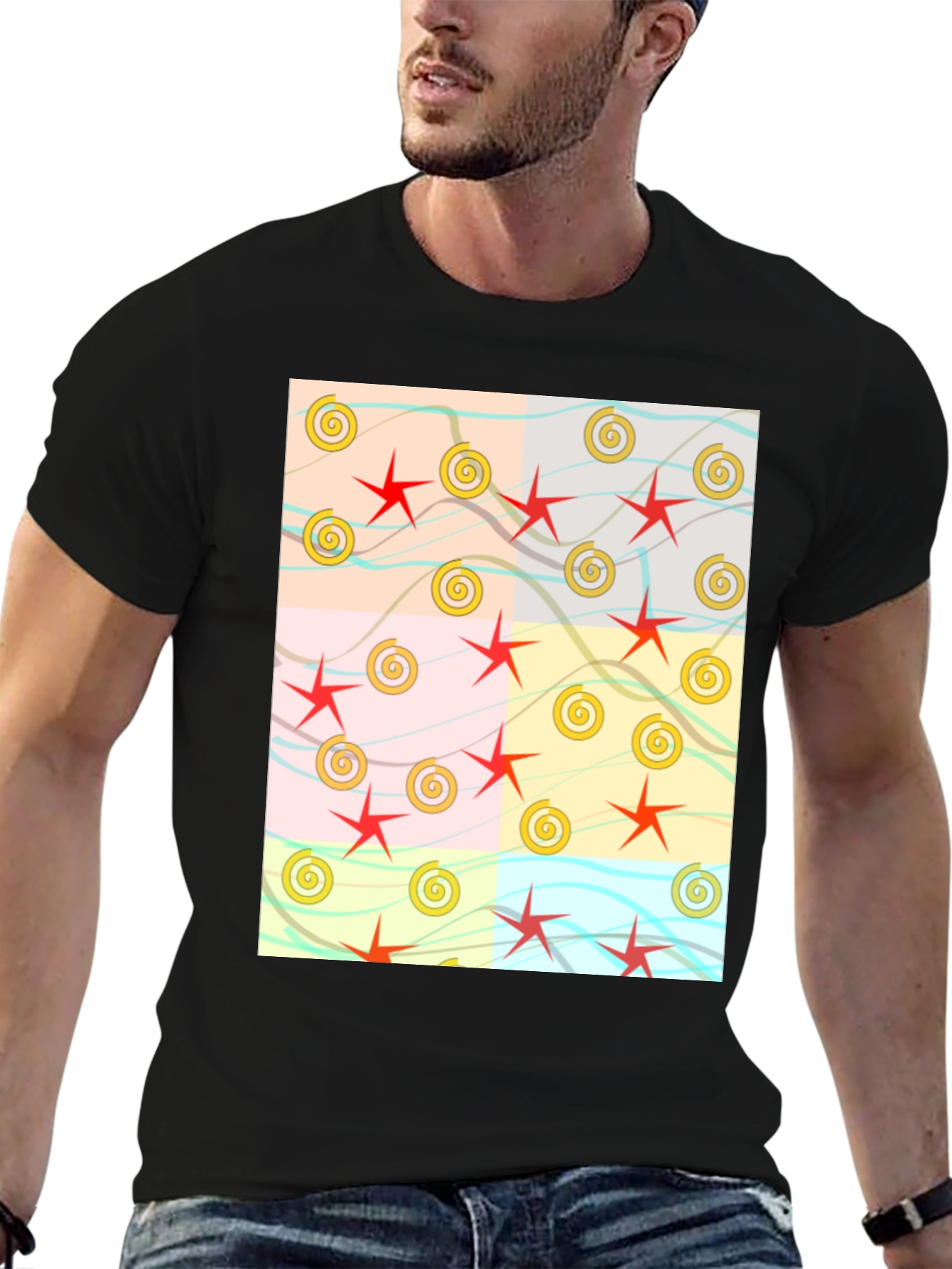 Funky Patterned Graphic Tee