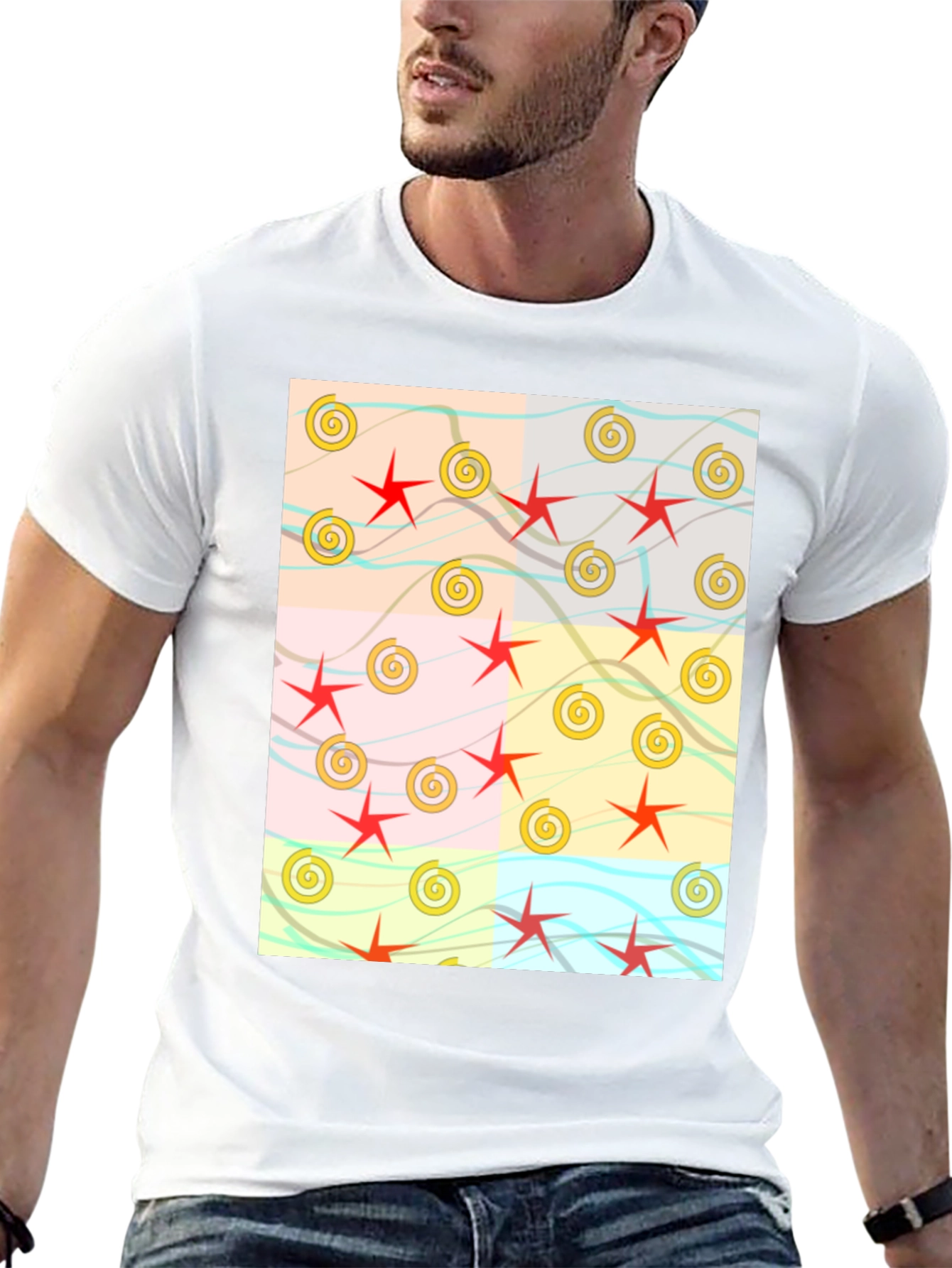 Funky Patterned Graphic Tee