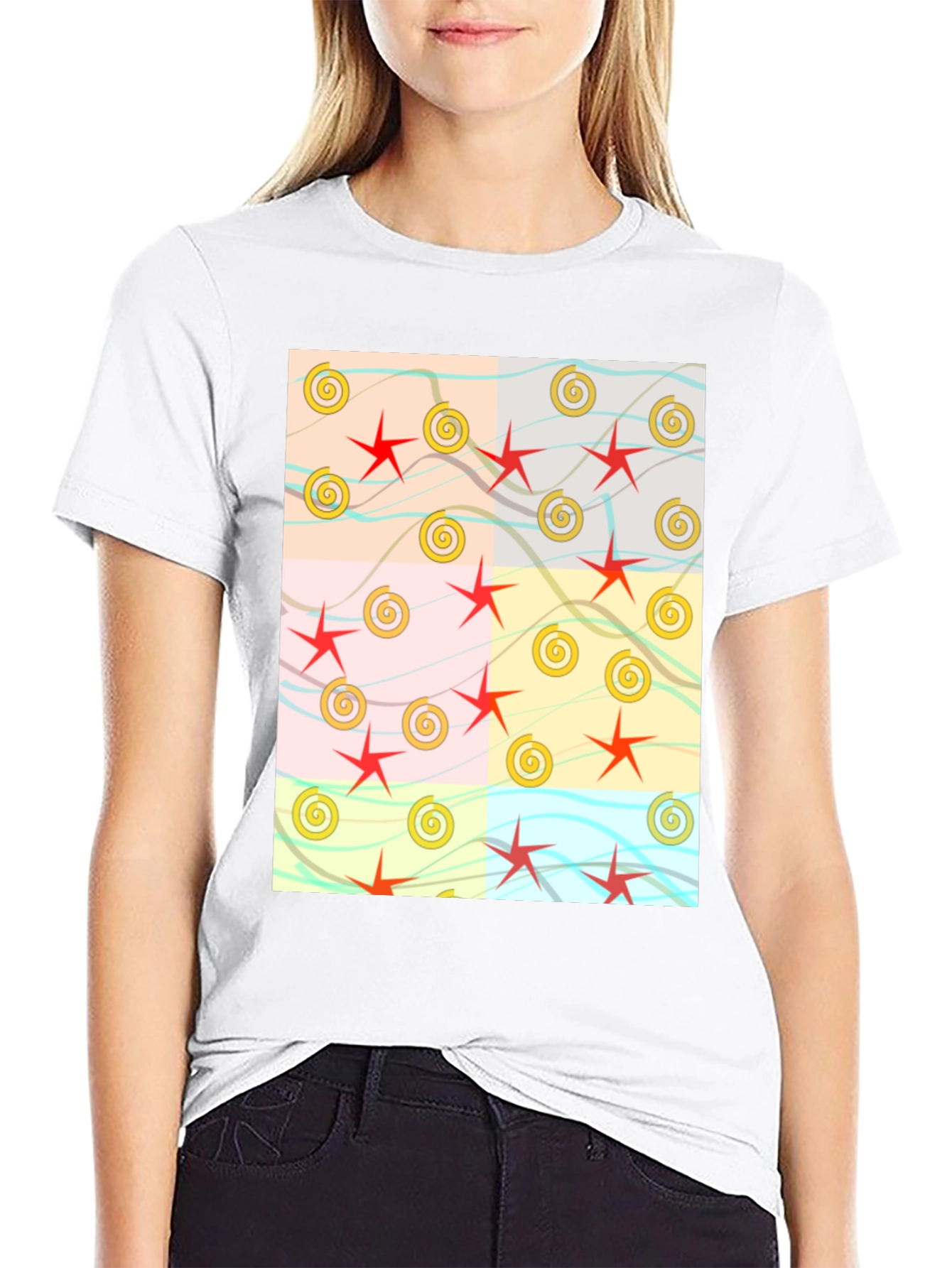Funky Patterned Graphic Tee