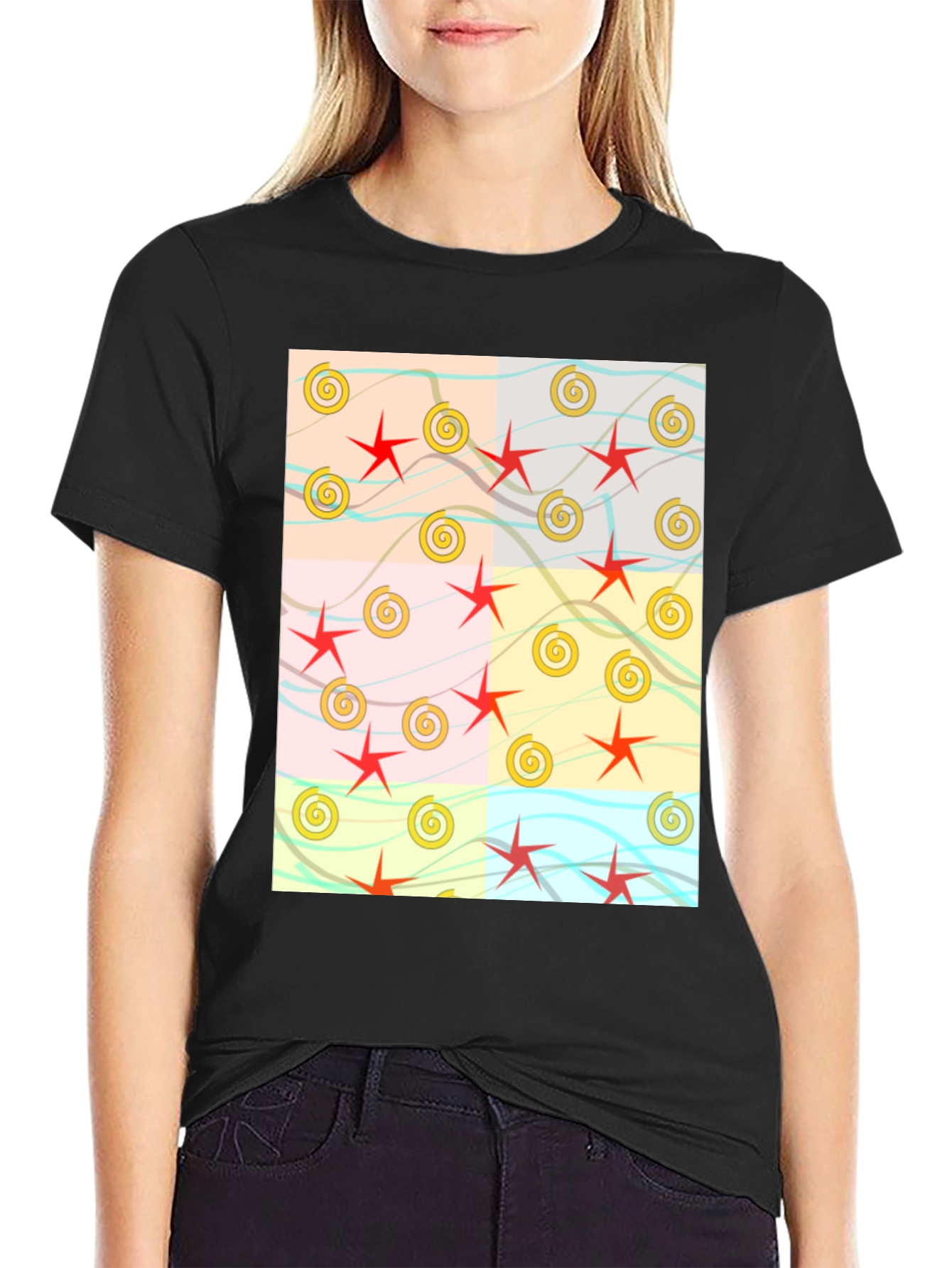 Funky Patterned Graphic Tee