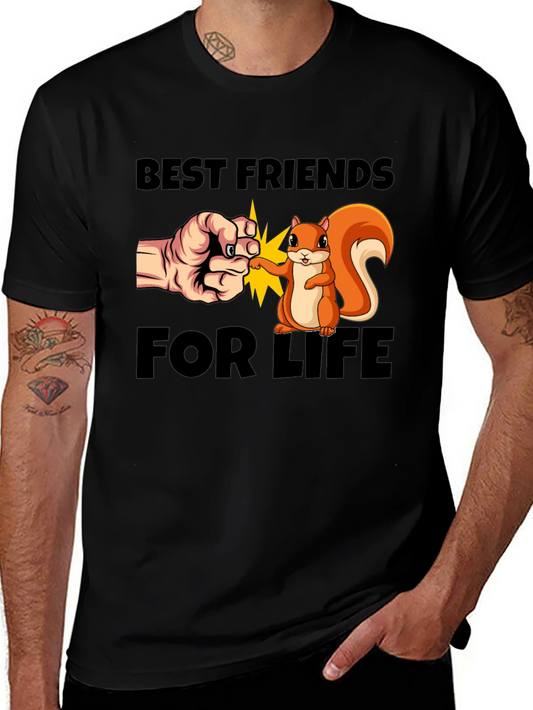 Best Friends For Life T-Shirt - Squirrel Fist Bump