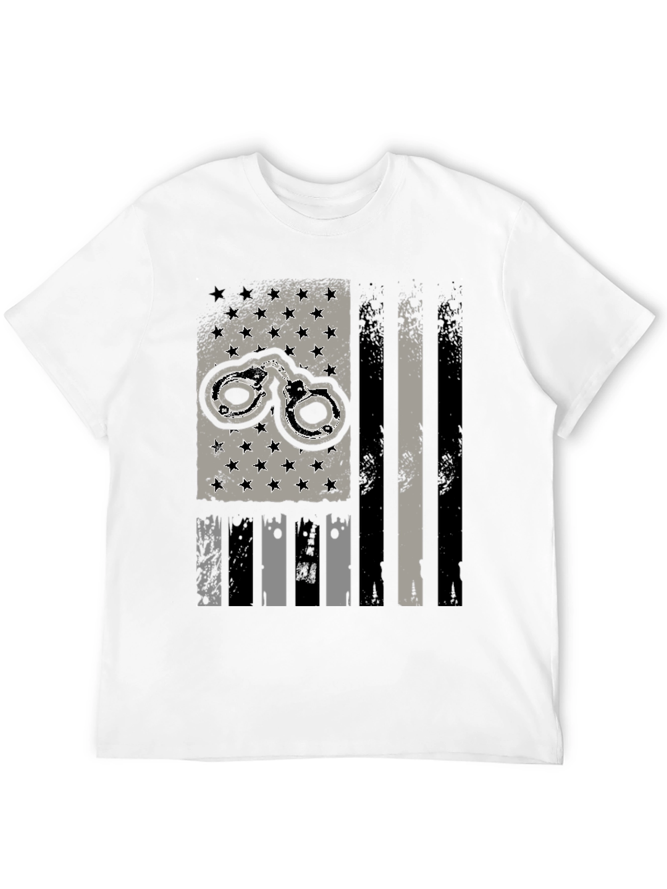 Distressed Handcuff Flag T-Shirt