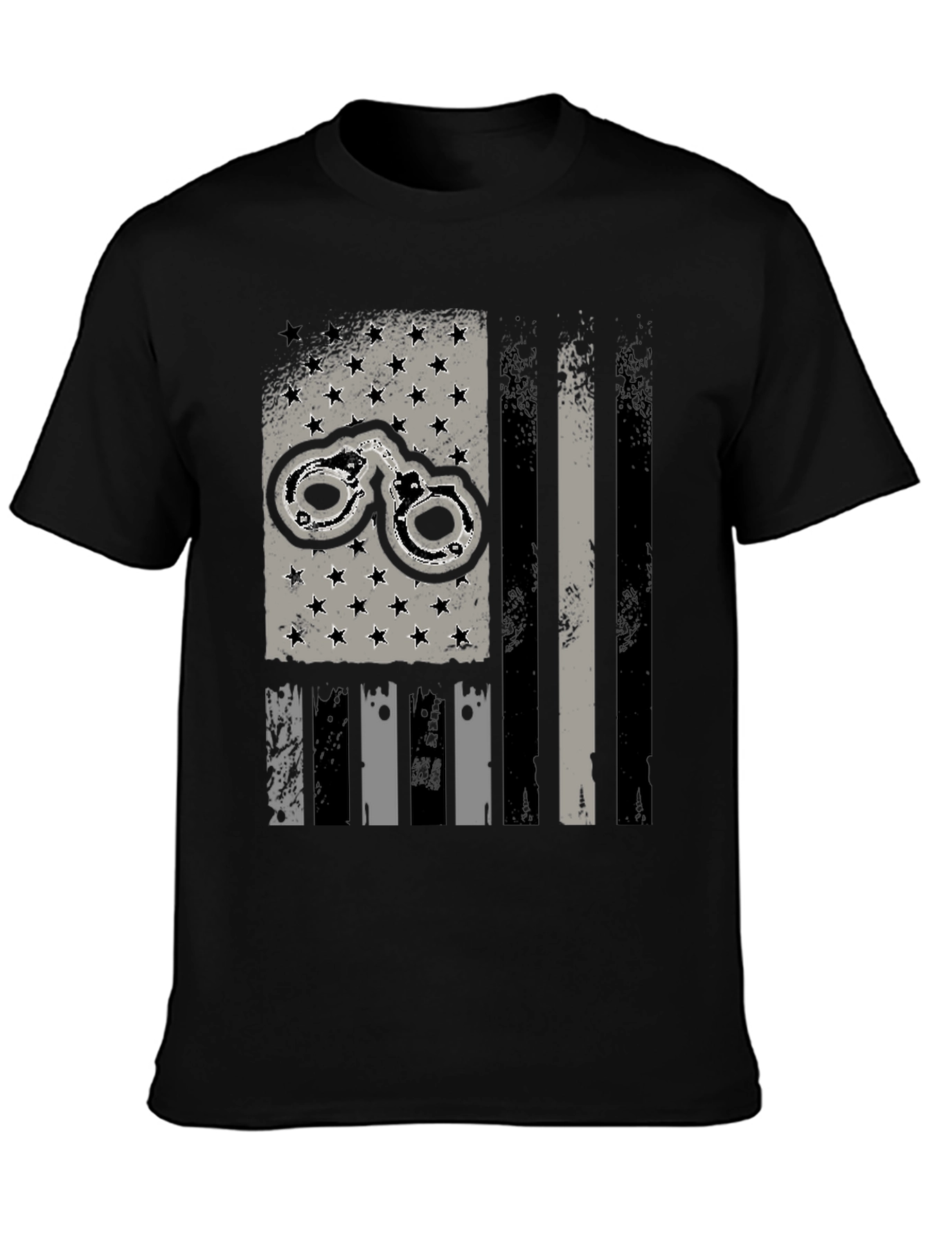 Distressed Handcuff Flag T-Shirt