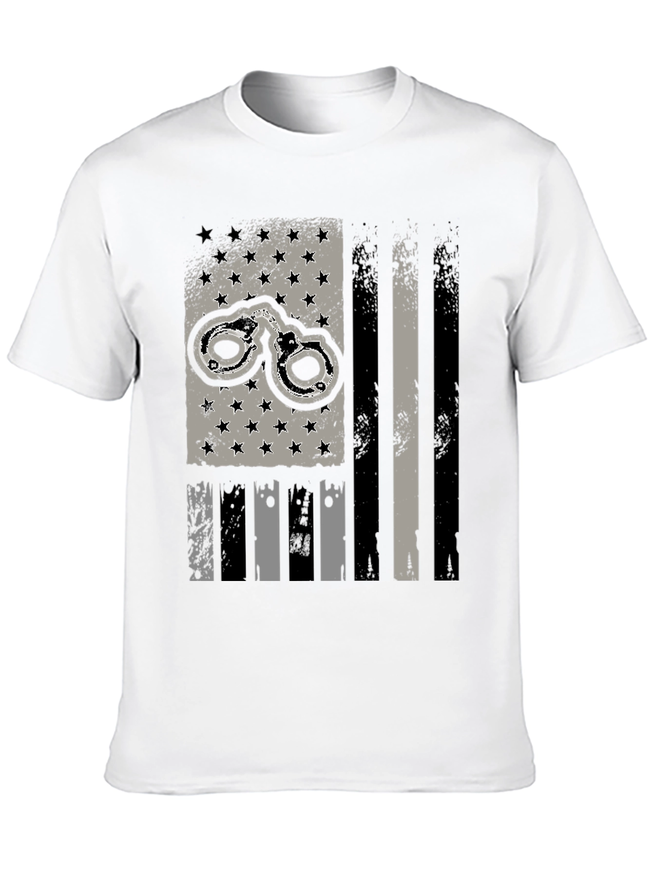 Distressed Handcuff Flag T-Shirt