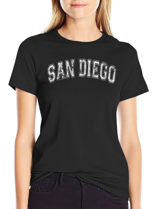 San Diego Graphic Tee - Vintage Style Black T-Shirt