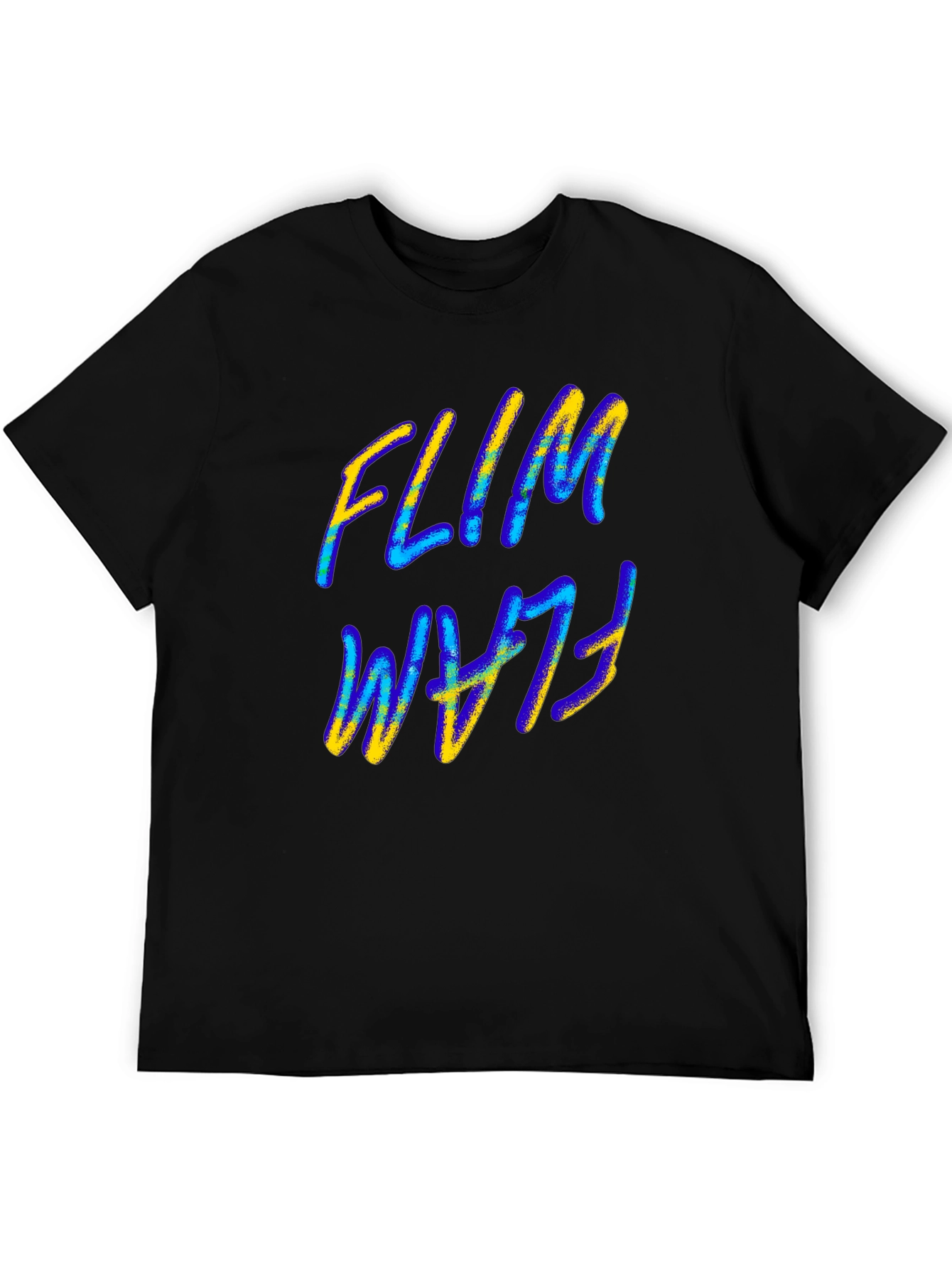 Flim Flam T-Shirt - Black Abstract Design
