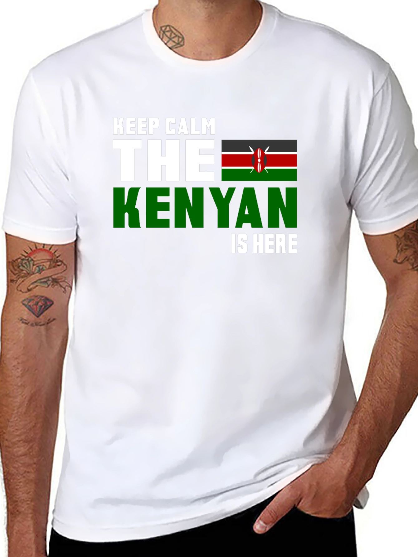 Keep Calm Kenyan Is Here - Novelty T-Shirt