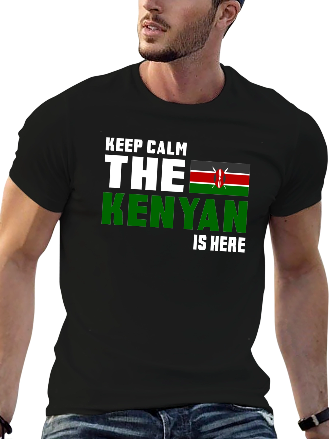 Keep Calm Kenyan Is Here - Novelty T-Shirt