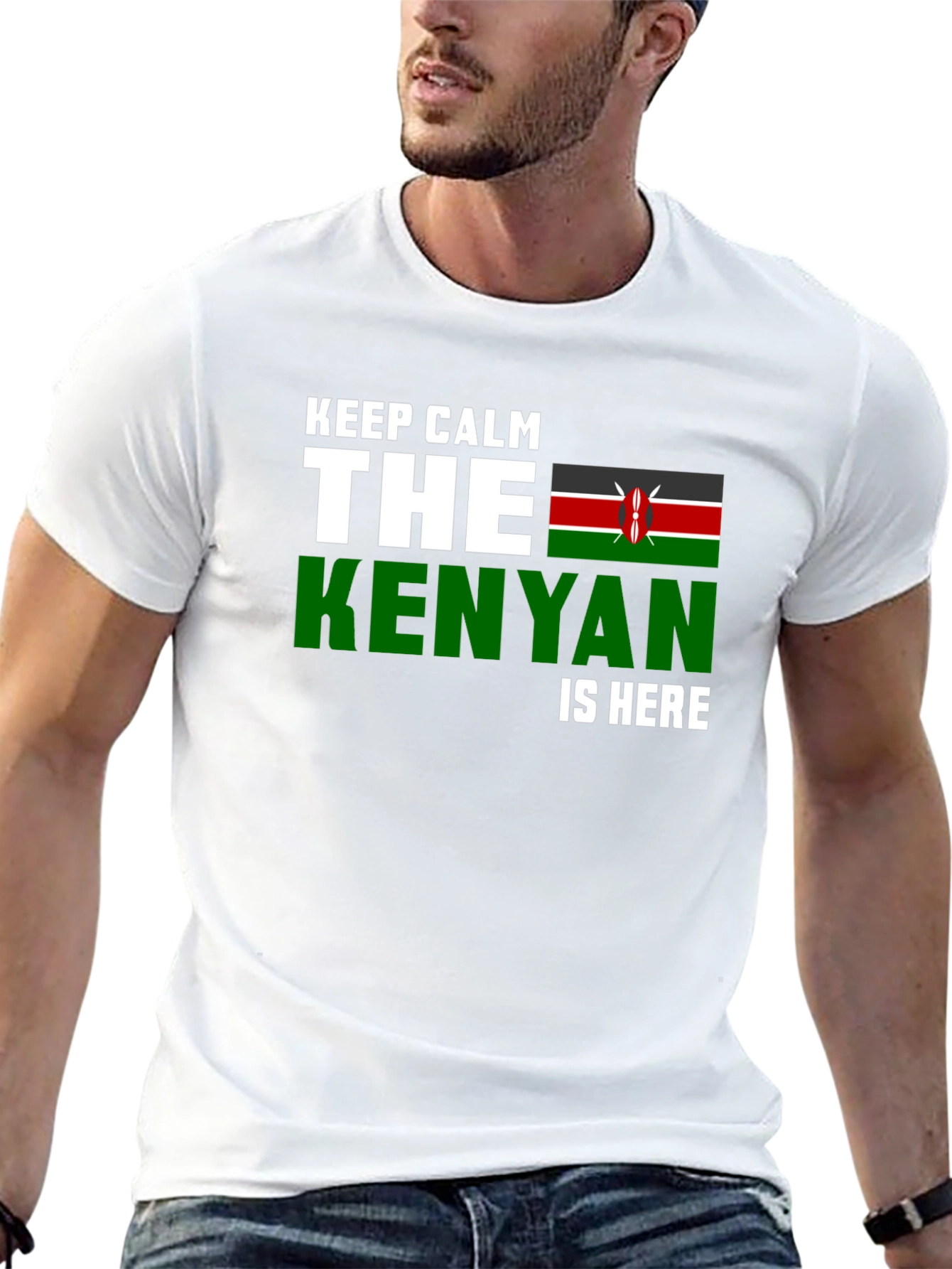 Keep Calm Kenyan Is Here - Novelty T-Shirt