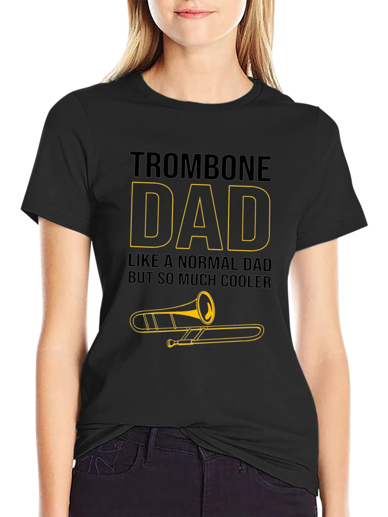 Trombone Dad Graphic T-Shirt - Musician Father Tee