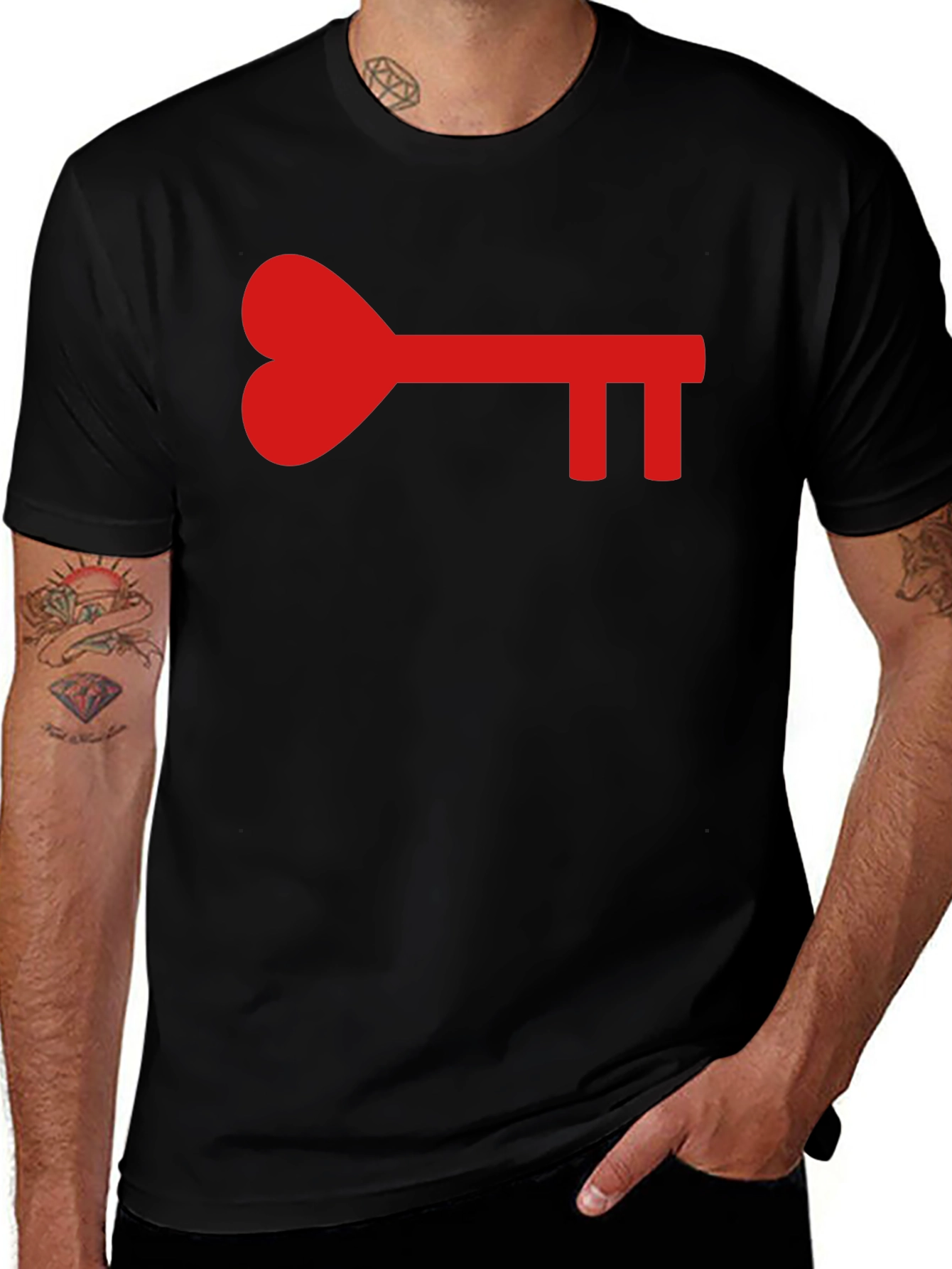 Heart Key Graphic Tee - Unlock Your Style