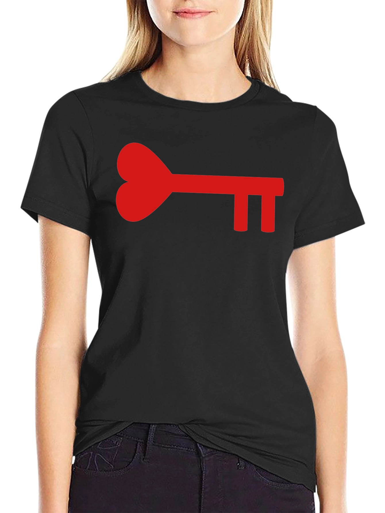 Heart Key Graphic Tee - Unlock Your Style