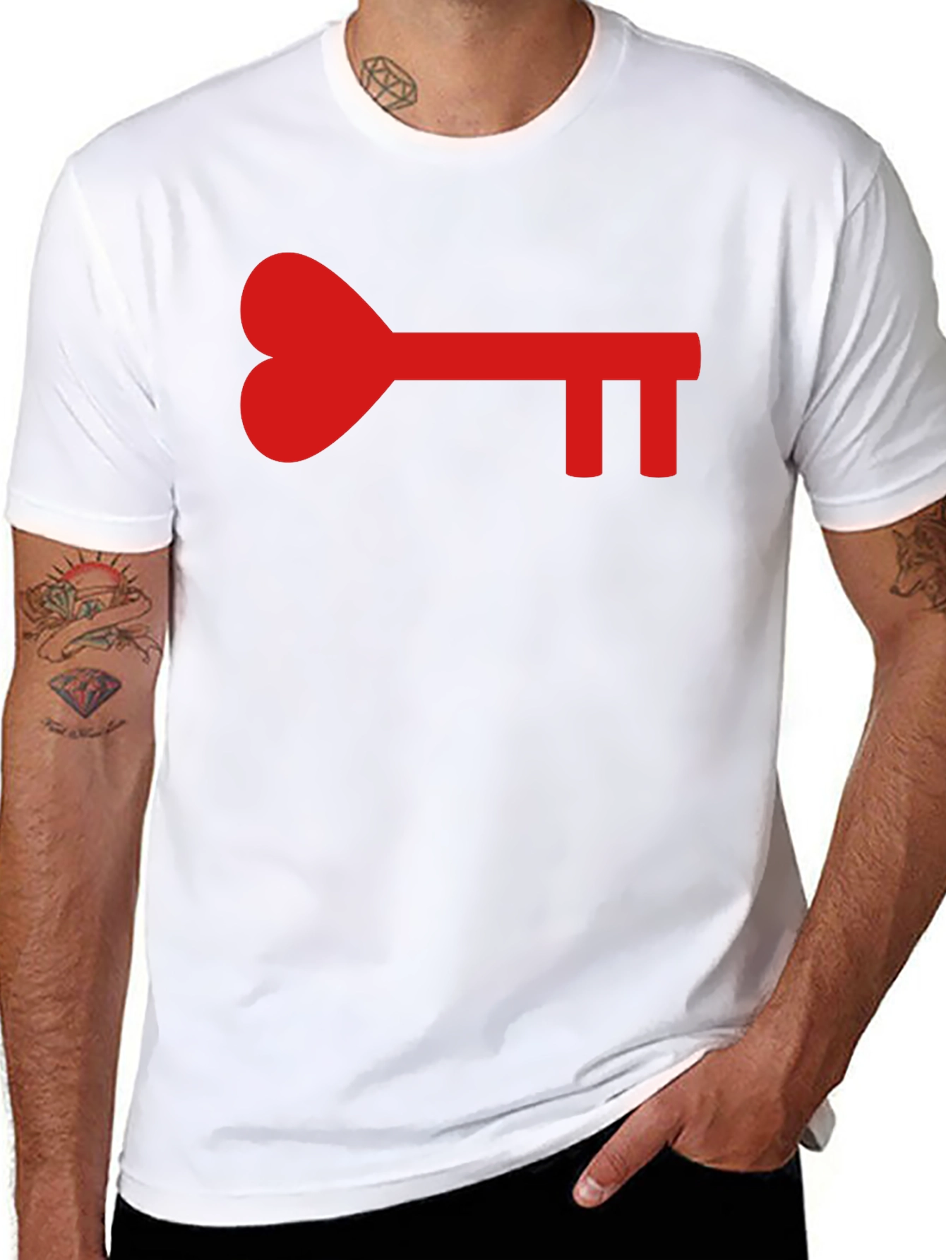Heart Key Graphic Tee - Unlock Your Style