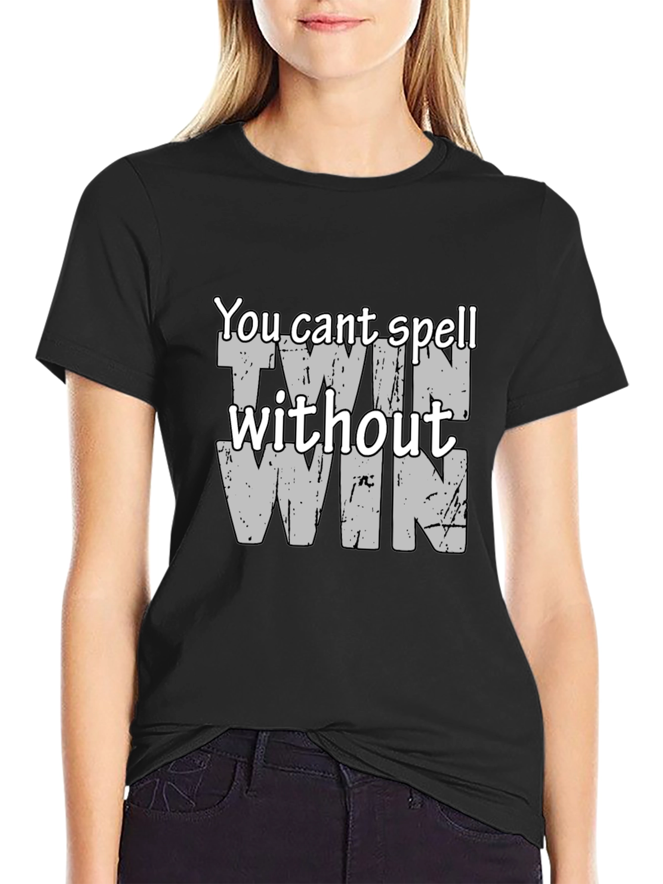 Twin Win Graphic Tee - Funny Slogan T-Shirt