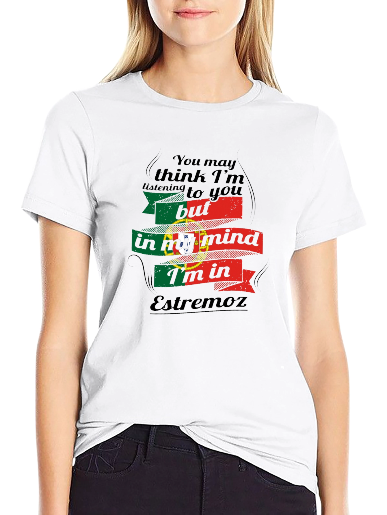 Portugal Estremoz Mind T-Shirt - Black Cotton Tee