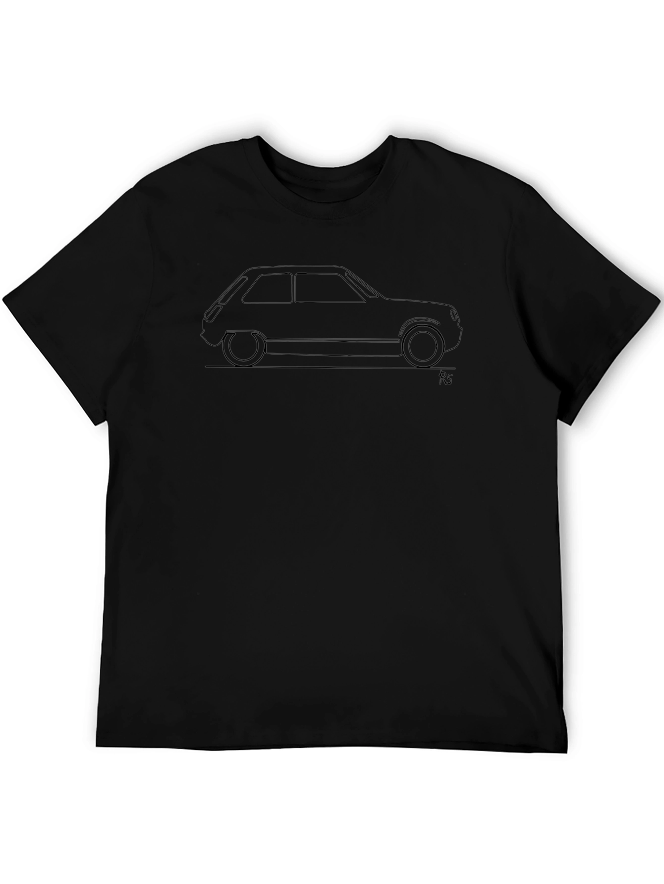 Renault 5 Turbo Outline Graphic Tee - Black