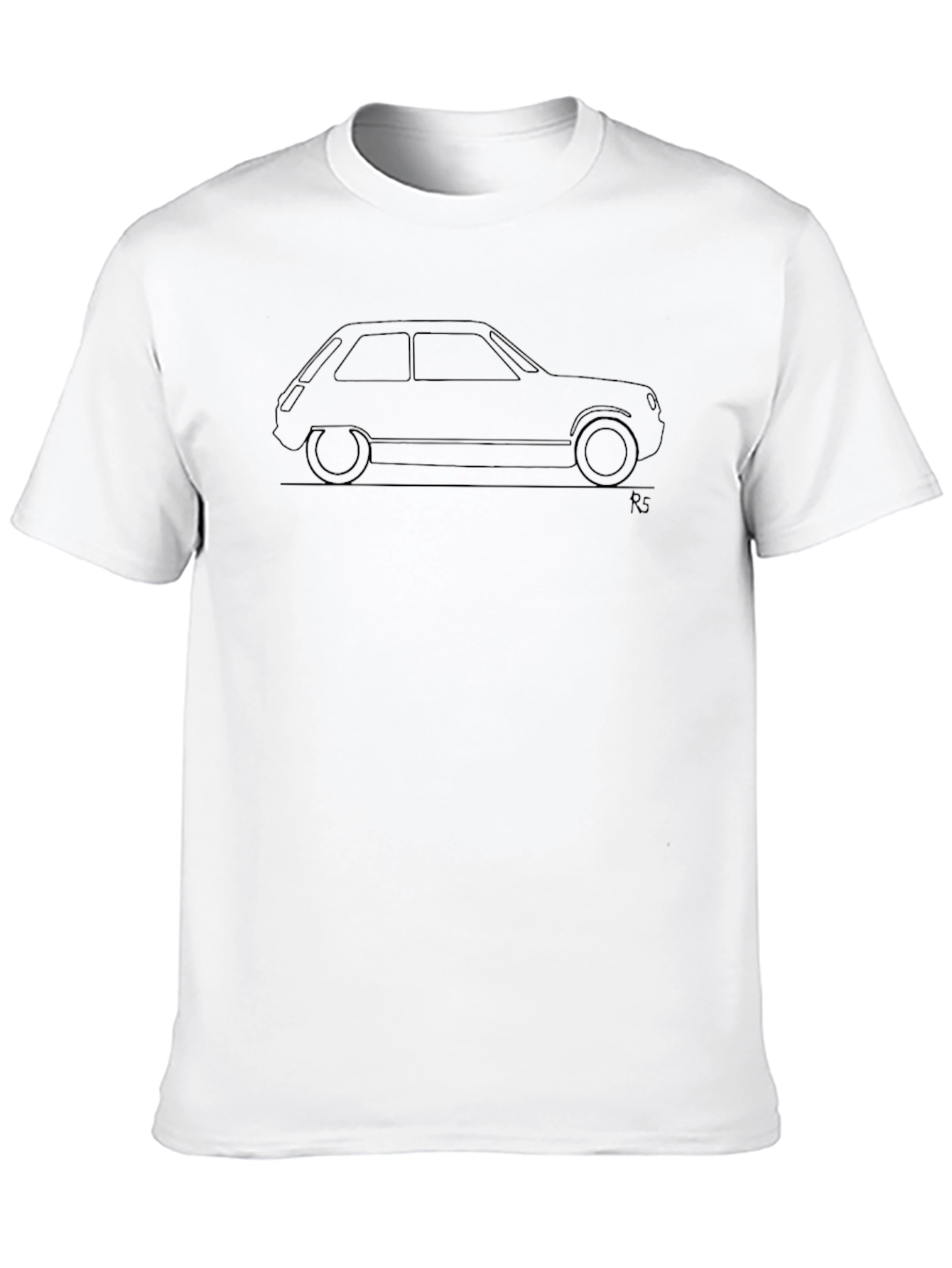 Renault 5 Turbo Outline Graphic Tee - Black