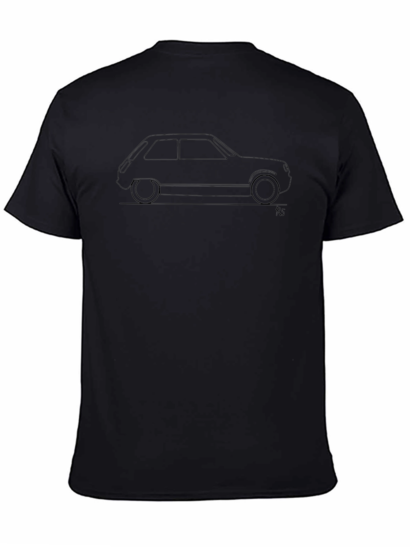 Renault 5 Turbo Outline Graphic Tee - Black