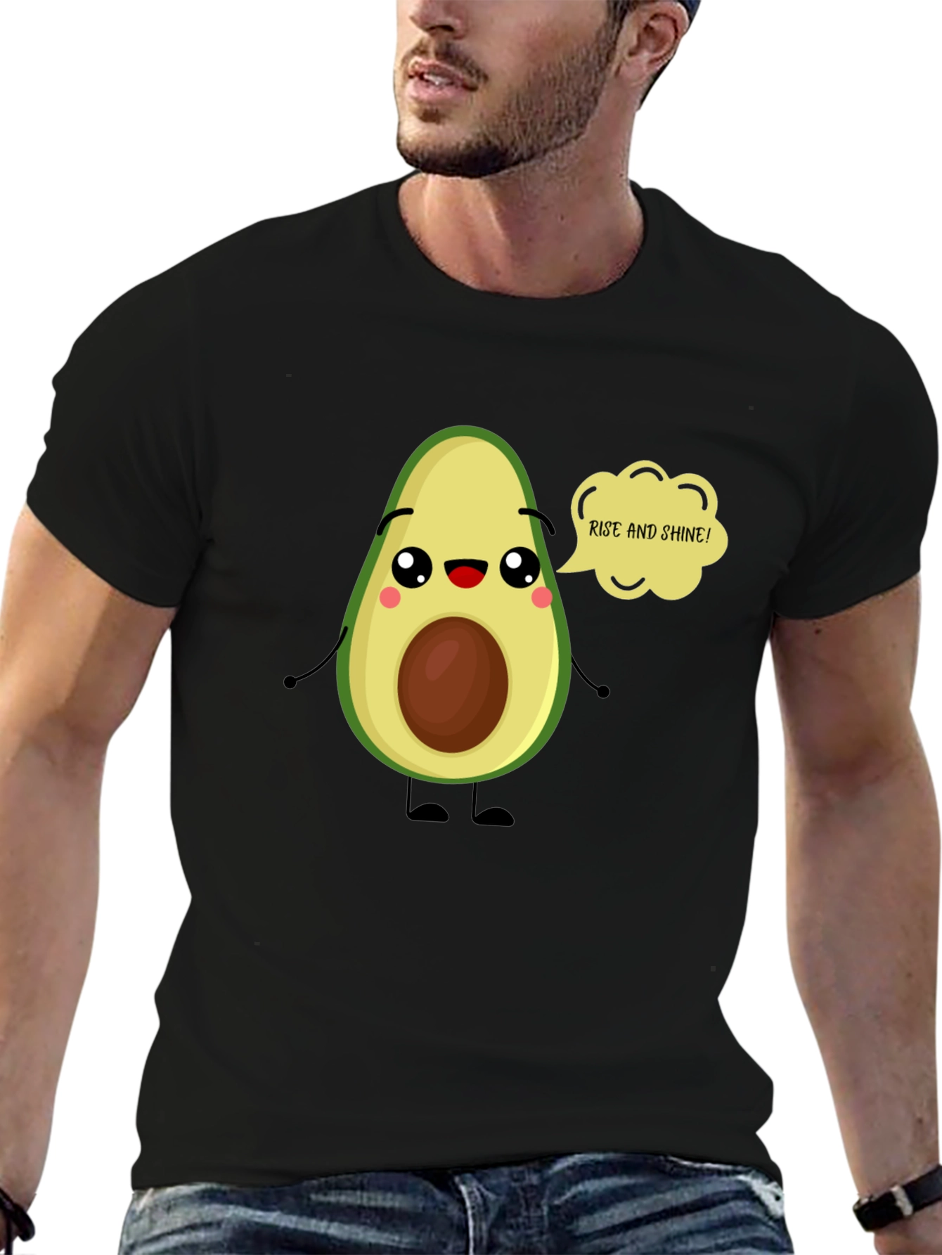 Avocado Rise and Shine Graphic T-Shirt