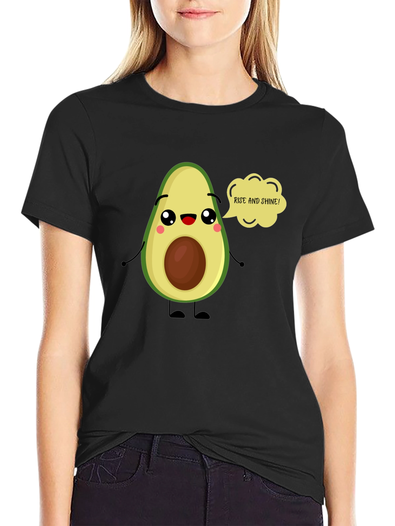 Avocado Rise and Shine Graphic T-Shirt