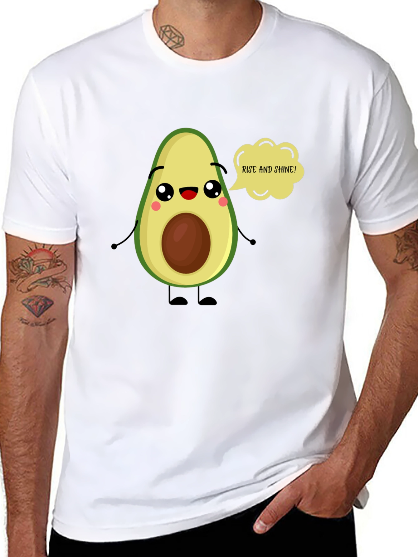 Avocado Rise and Shine Graphic T-Shirt